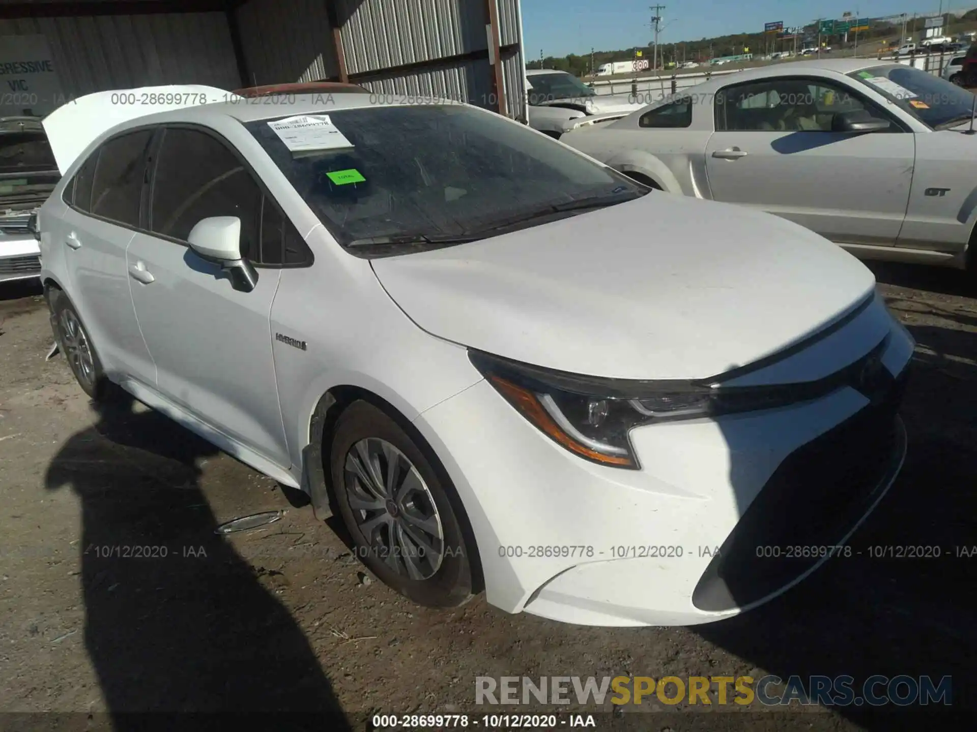 1 Photograph of a damaged car JTDEBRBE1LJ015148 TOYOTA COROLLA 2020