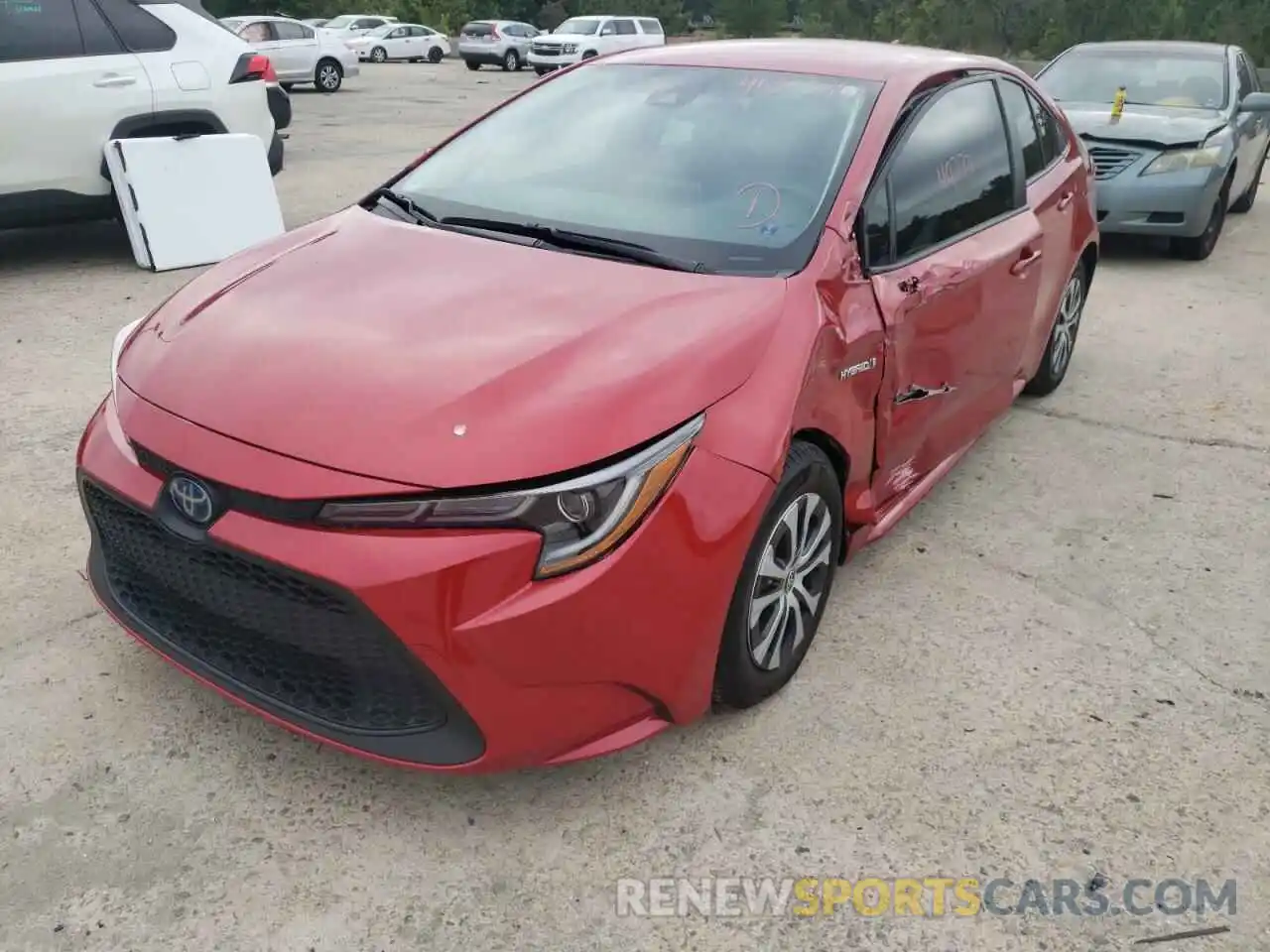 2 Photograph of a damaged car JTDEBRBE1LJ016168 TOYOTA COROLLA 2020