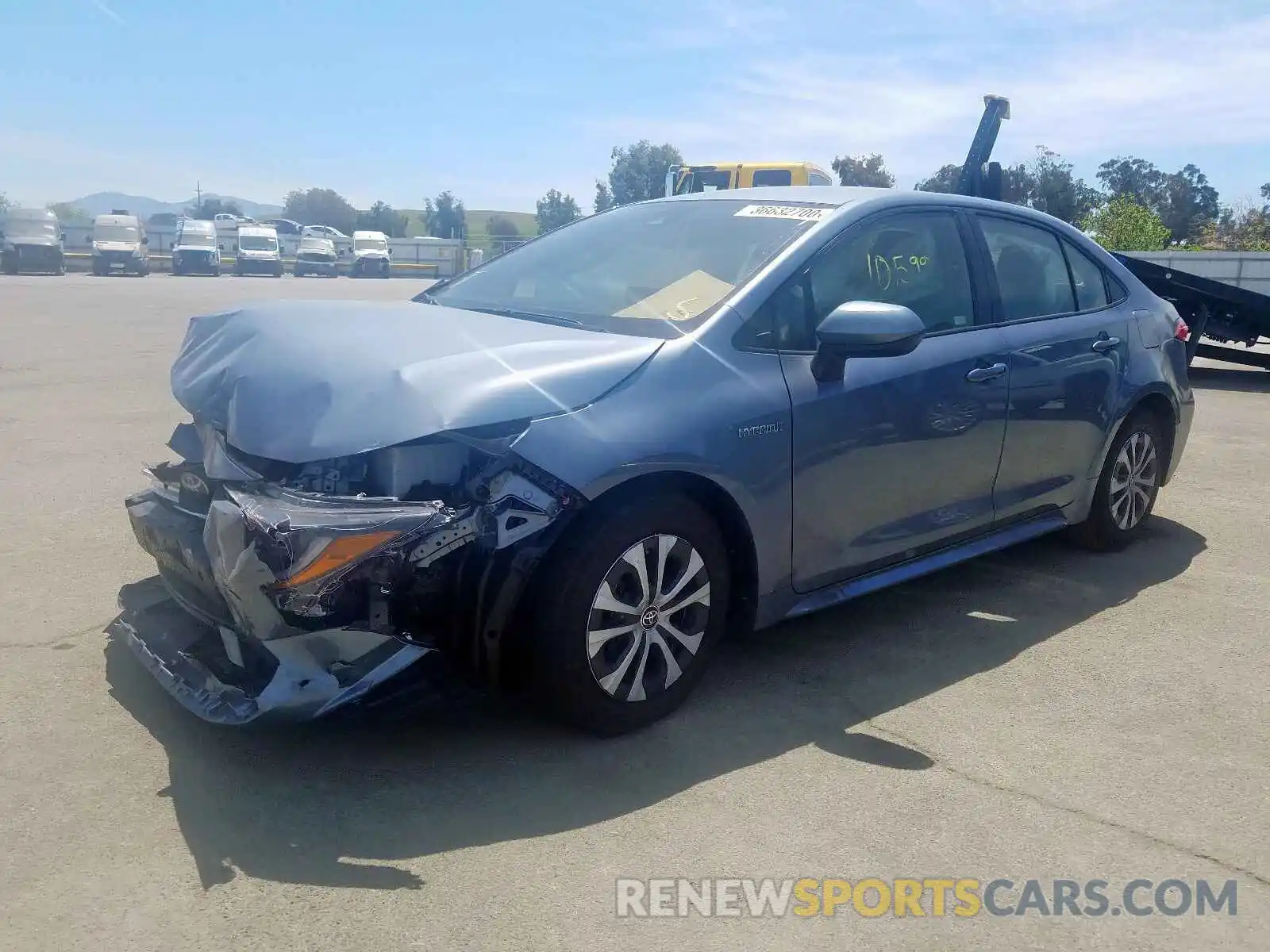 2 Photograph of a damaged car JTDEBRBE1LJ016509 TOYOTA COROLLA 2020