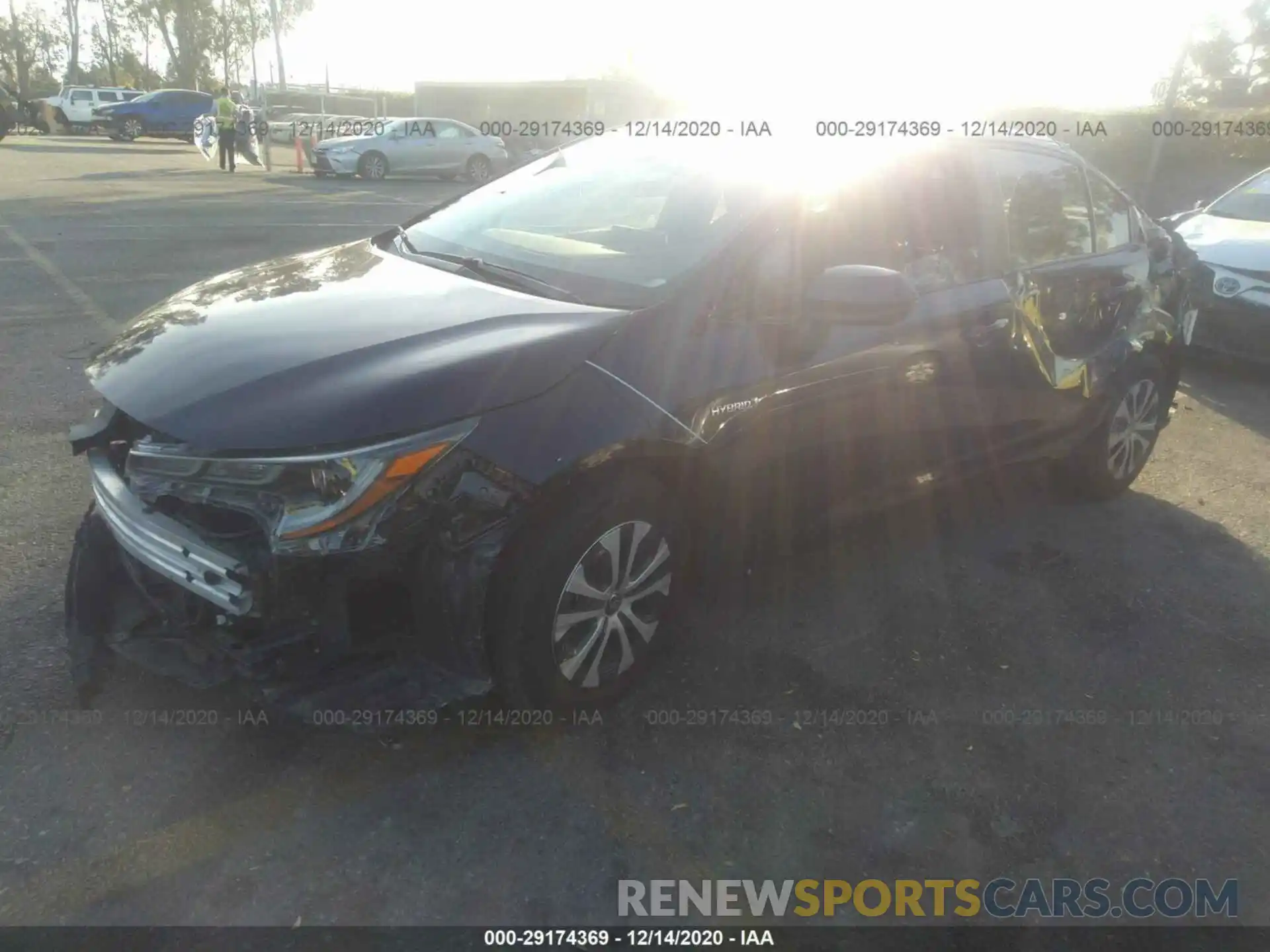 2 Photograph of a damaged car JTDEBRBE1LJ016817 TOYOTA COROLLA 2020