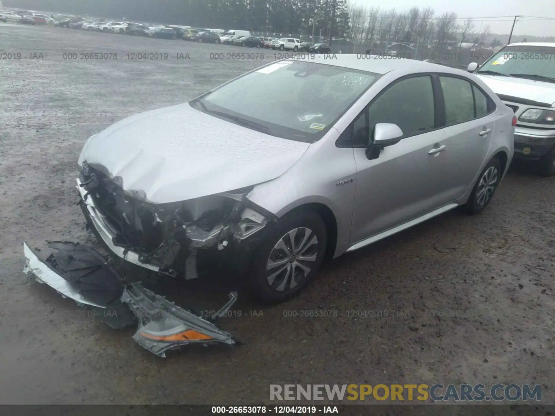 2 Photograph of a damaged car JTDEBRBE1LJ019331 TOYOTA COROLLA 2020