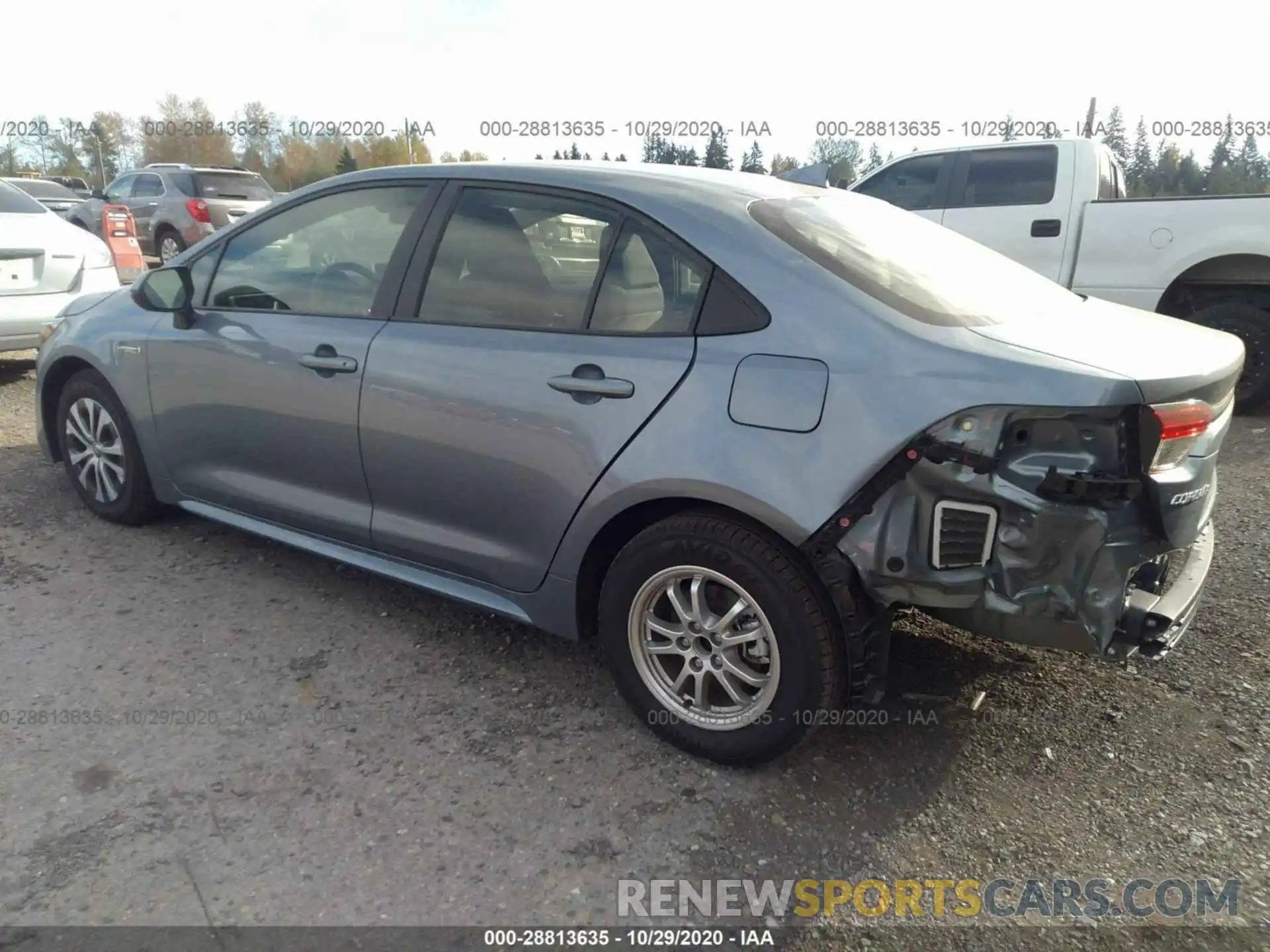 3 Photograph of a damaged car JTDEBRBE1LJ019894 TOYOTA COROLLA 2020