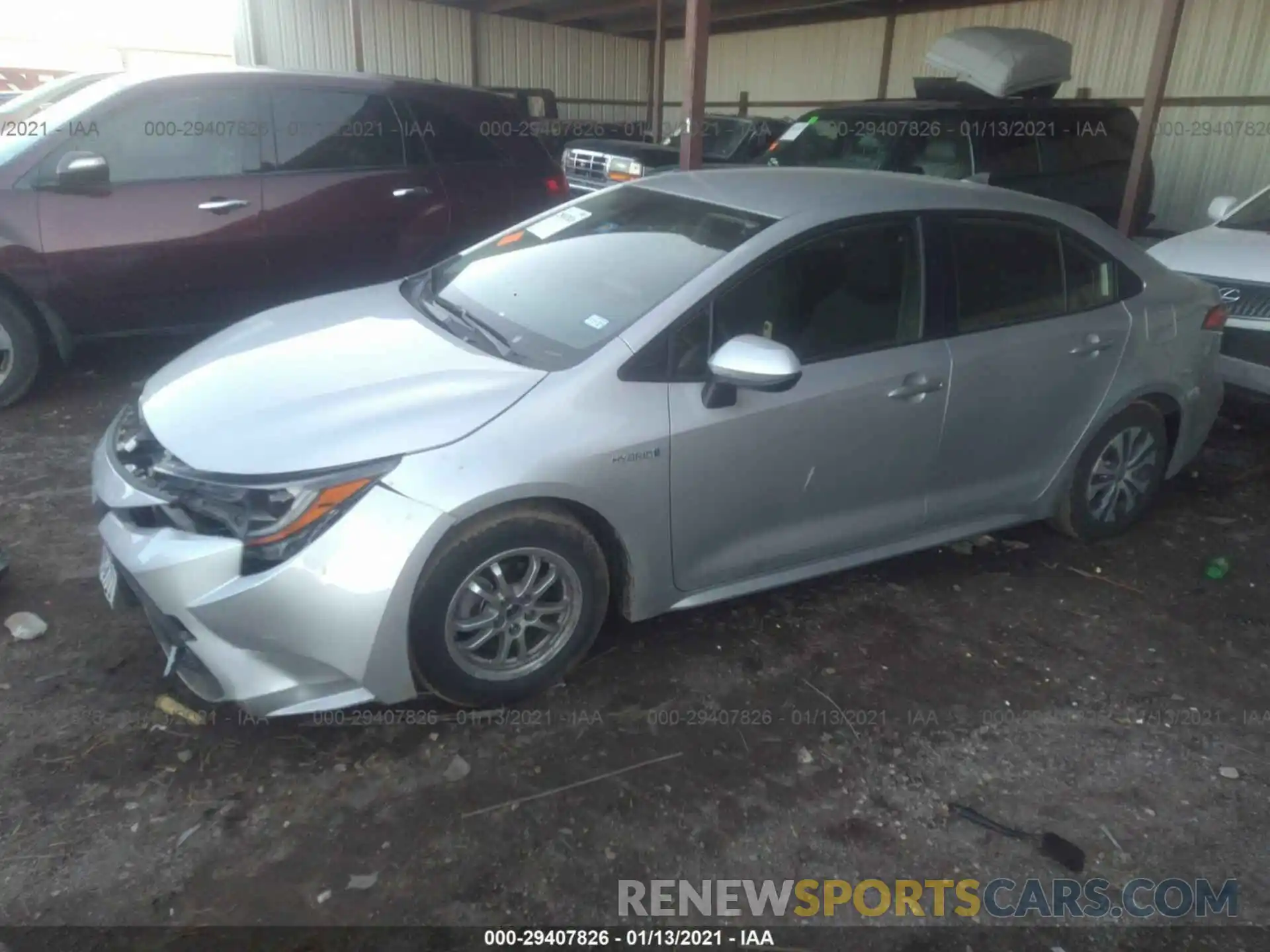 2 Photograph of a damaged car JTDEBRBE1LJ020656 TOYOTA COROLLA 2020