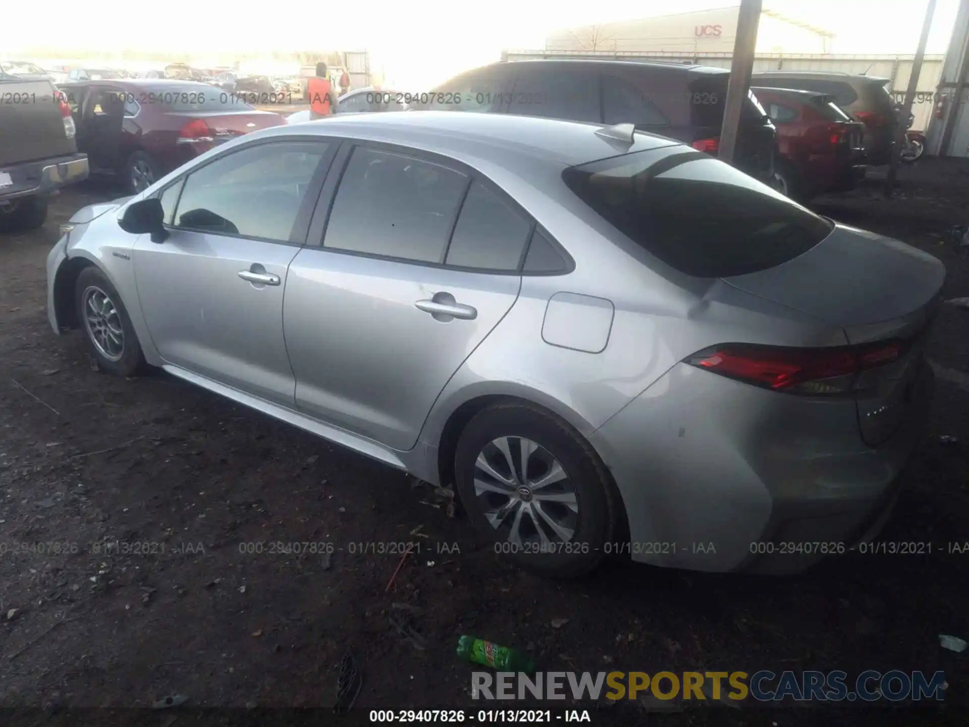 3 Photograph of a damaged car JTDEBRBE1LJ020656 TOYOTA COROLLA 2020