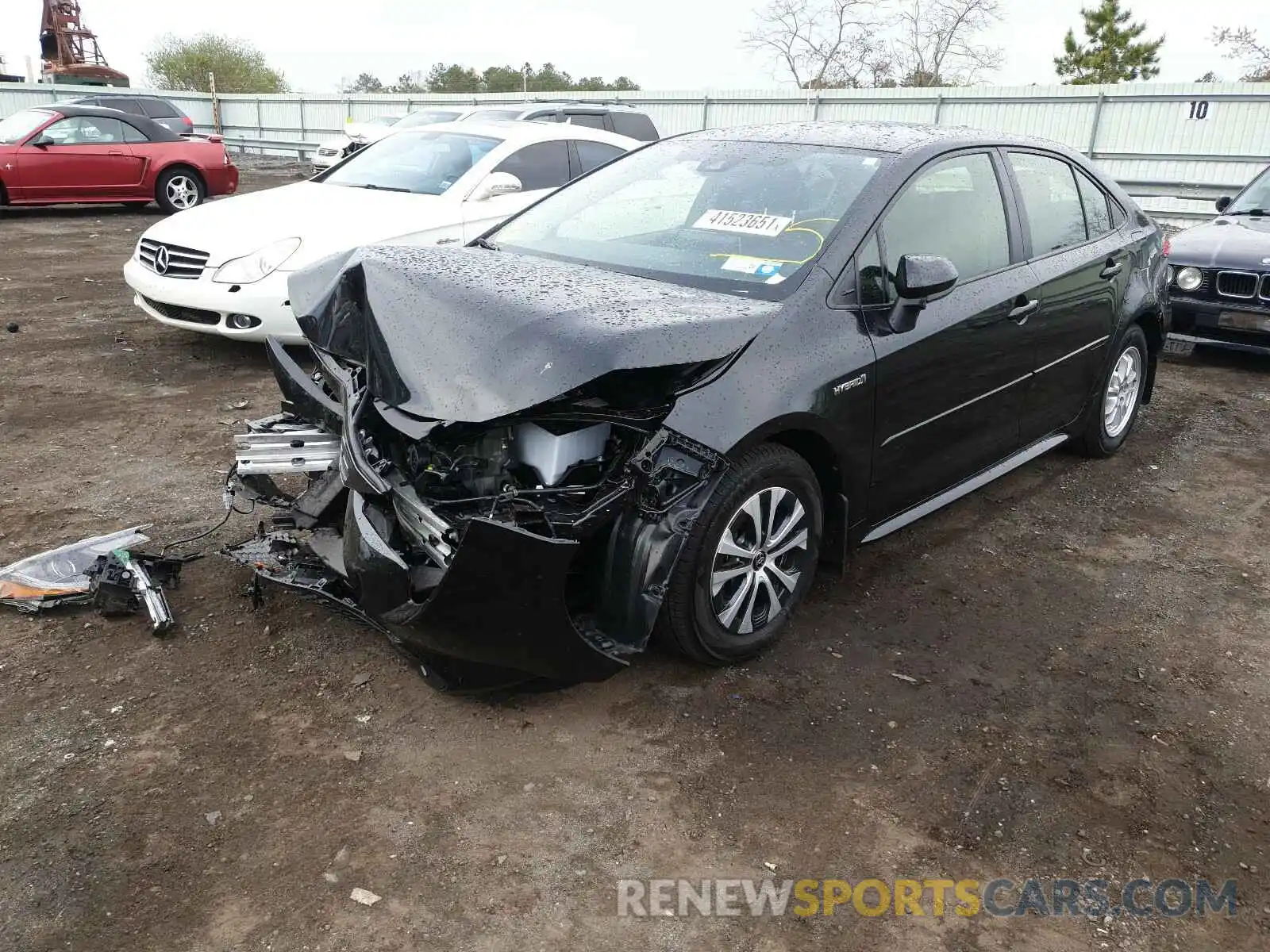 2 Photograph of a damaged car JTDEBRBE1LJ021855 TOYOTA COROLLA 2020