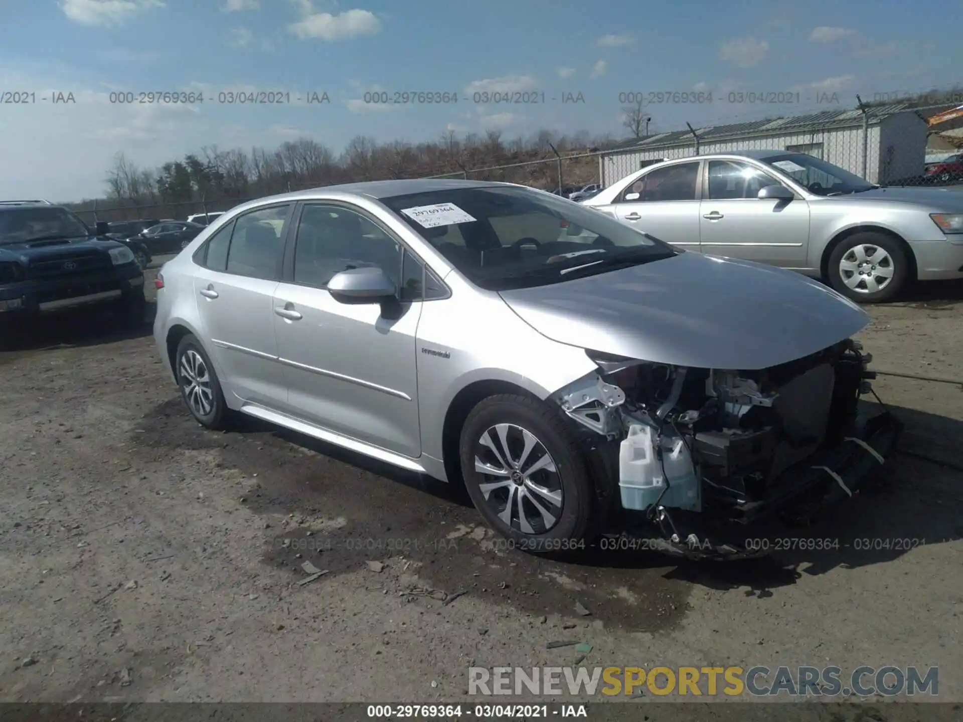 1 Photograph of a damaged car JTDEBRBE1LJ022522 TOYOTA COROLLA 2020