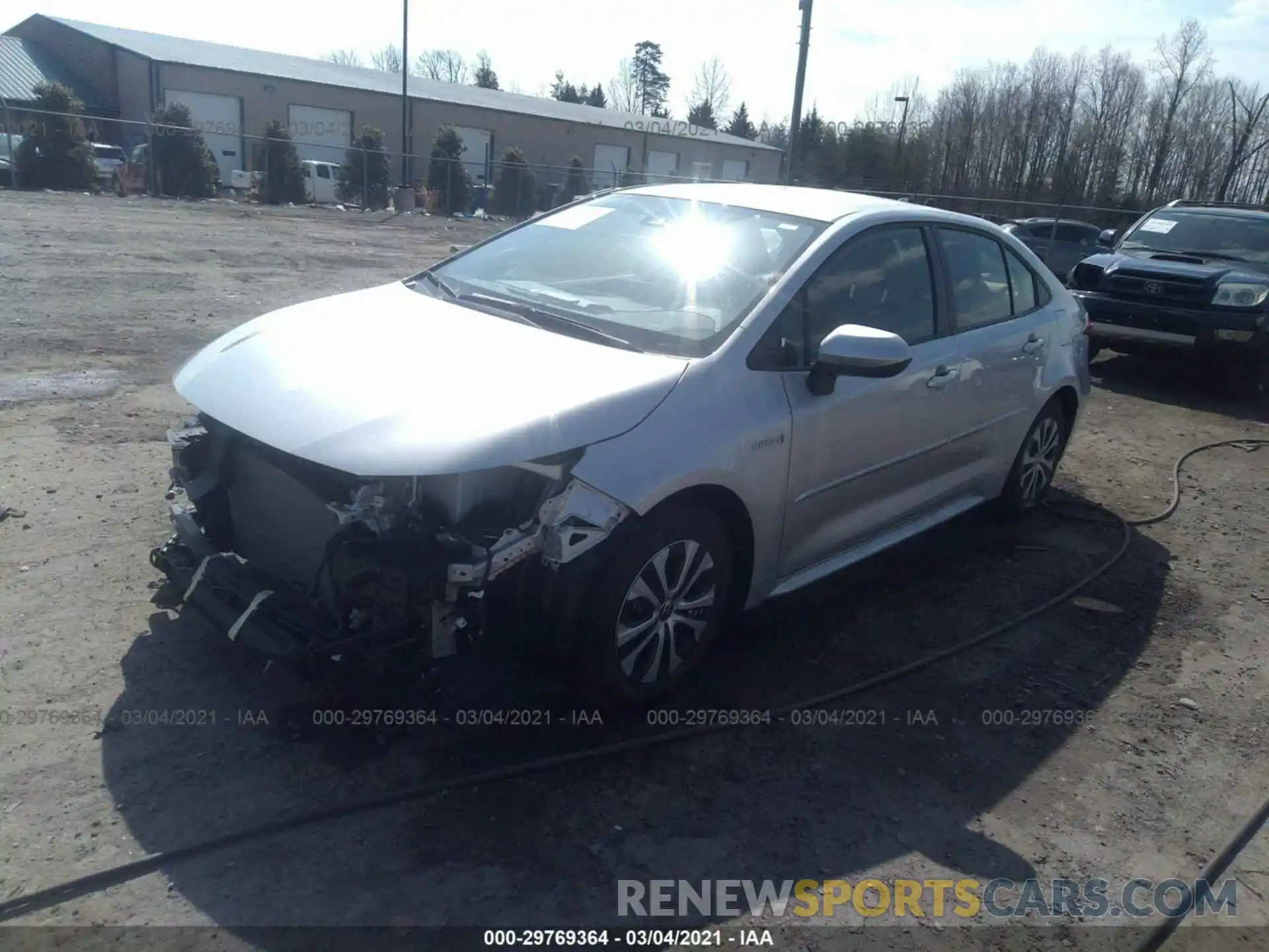 2 Photograph of a damaged car JTDEBRBE1LJ022522 TOYOTA COROLLA 2020