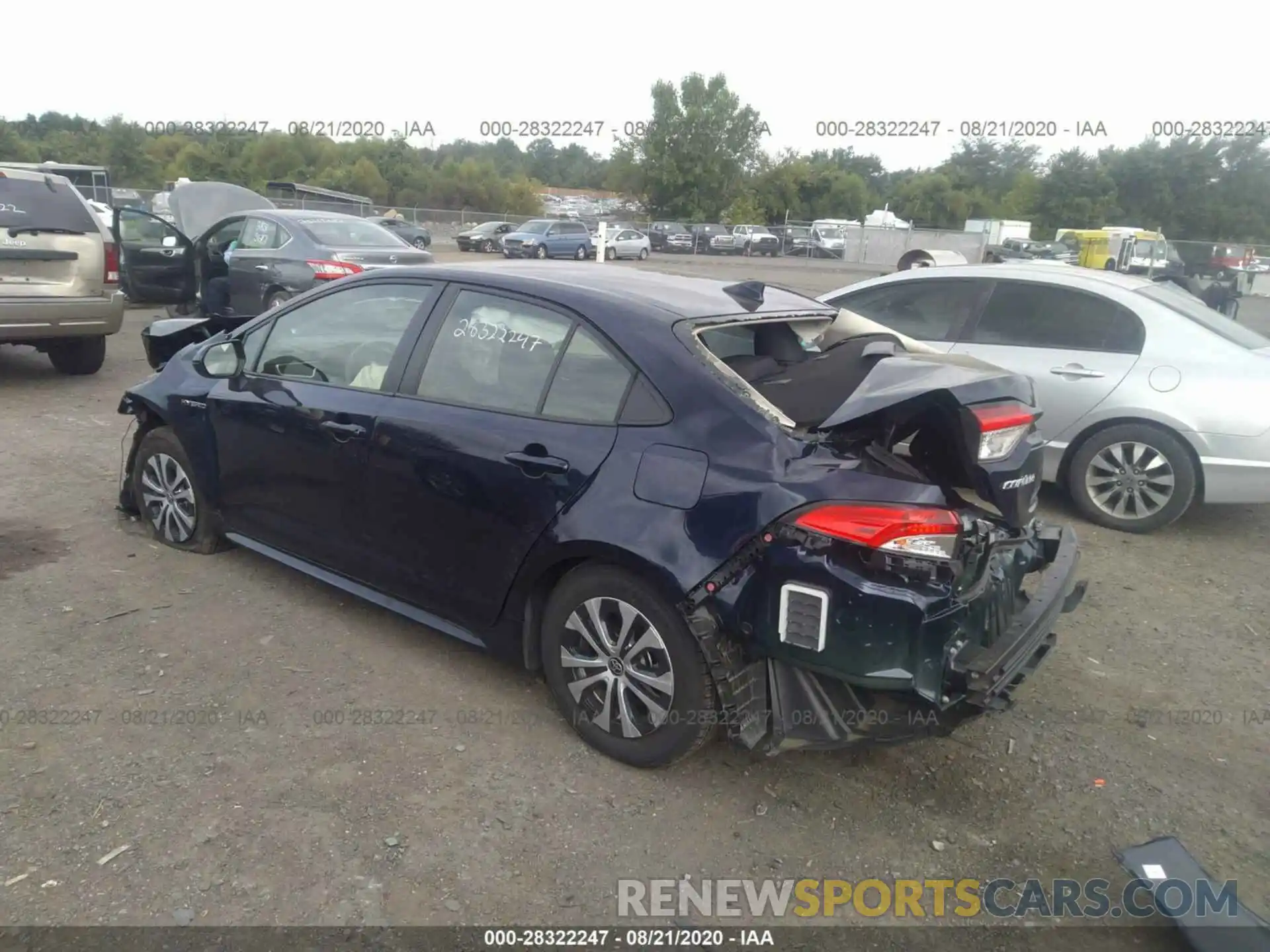 3 Photograph of a damaged car JTDEBRBE1LJ023752 TOYOTA COROLLA 2020