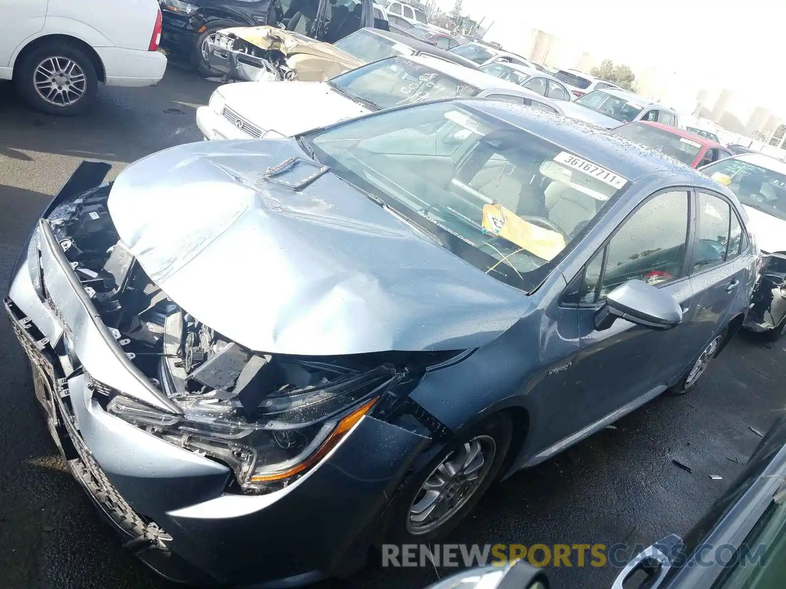 2 Photograph of a damaged car JTDEBRBE1LJ024142 TOYOTA COROLLA 2020