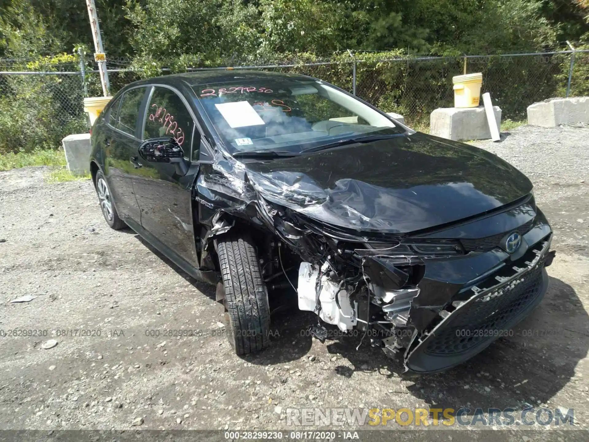 1 Photograph of a damaged car JTDEBRBE1LJ024688 TOYOTA COROLLA 2020