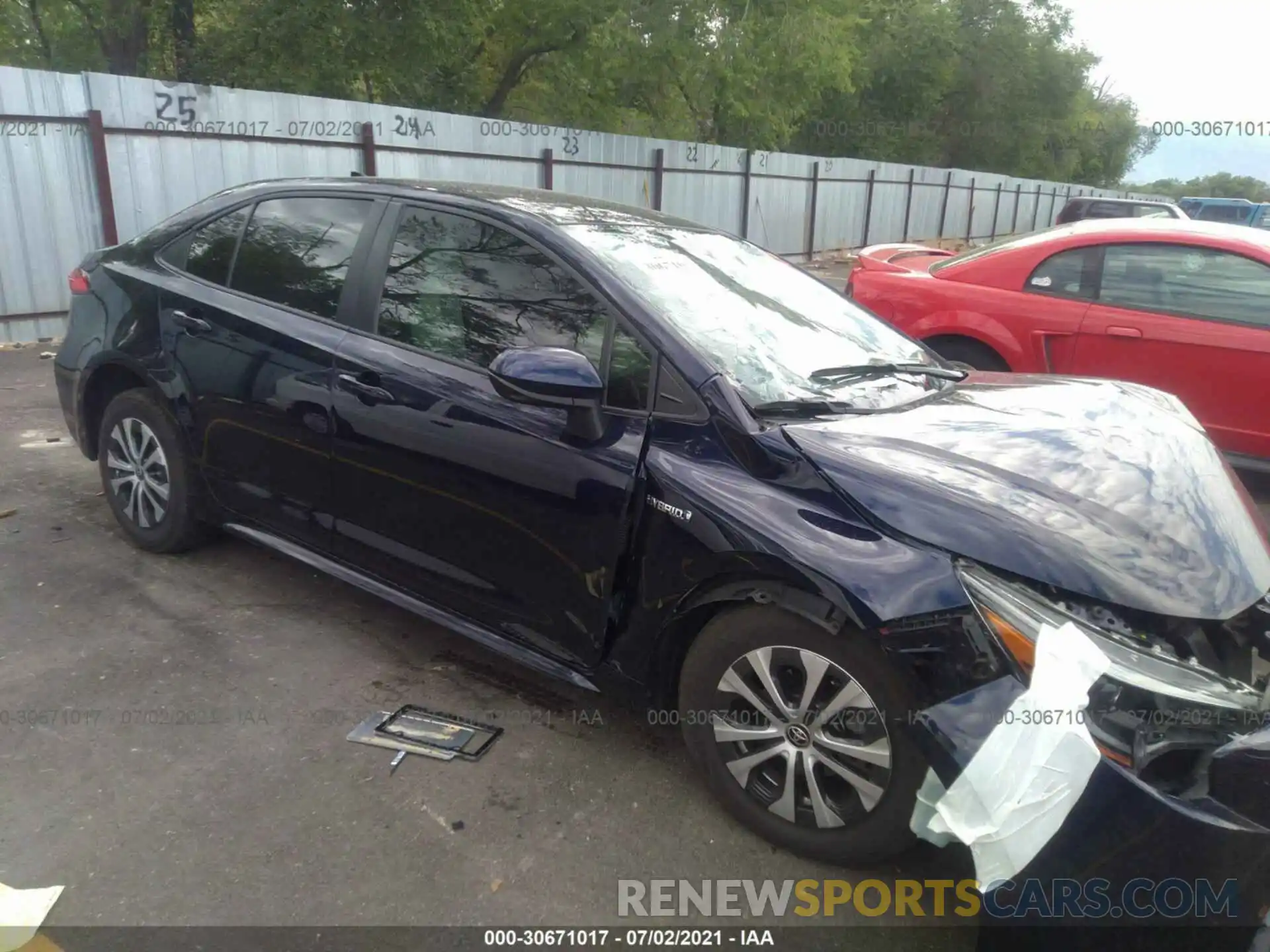 1 Photograph of a damaged car JTDEBRBE1LJ026635 TOYOTA COROLLA 2020