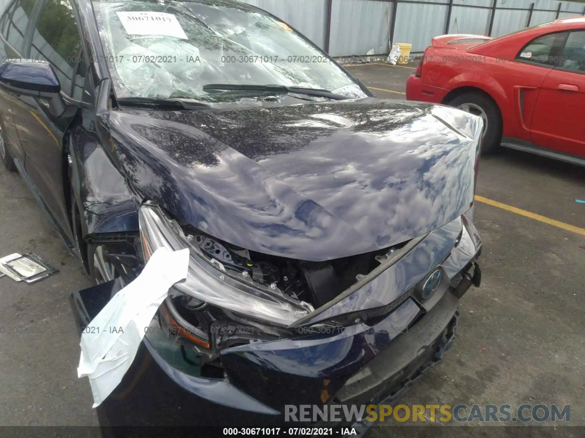 6 Photograph of a damaged car JTDEBRBE1LJ026635 TOYOTA COROLLA 2020