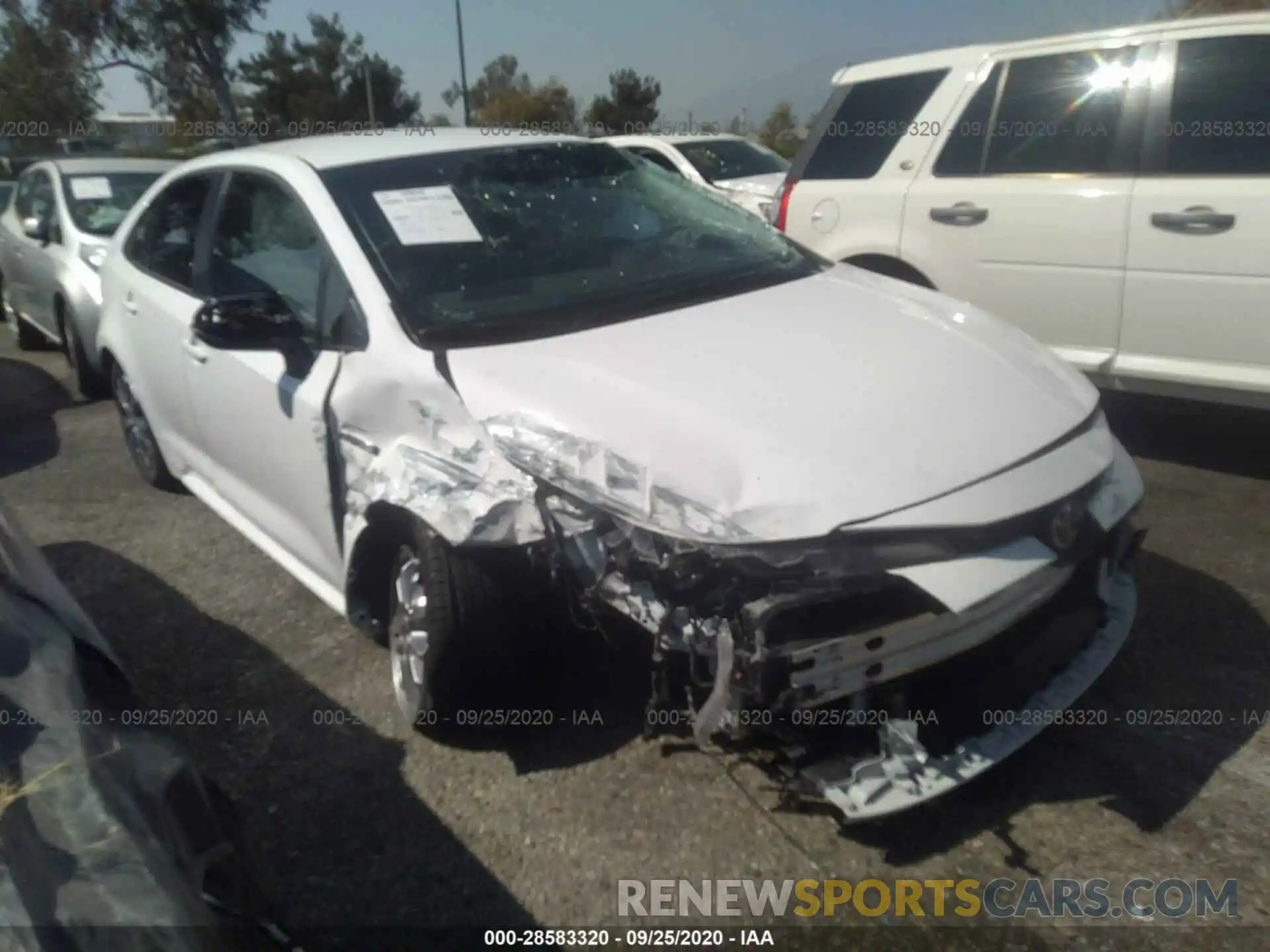 1 Photograph of a damaged car JTDEBRBE1LJ027493 TOYOTA COROLLA 2020