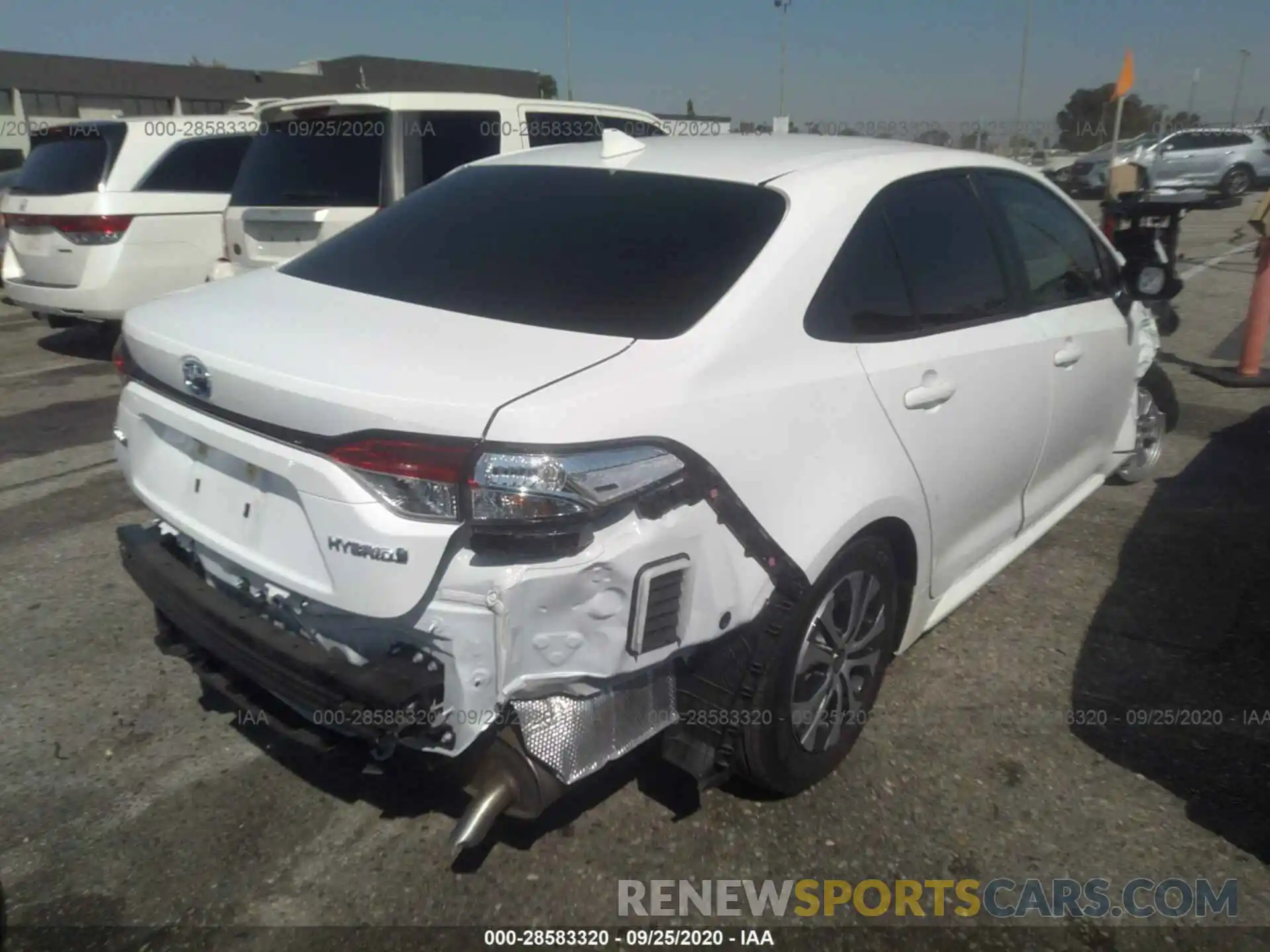 4 Photograph of a damaged car JTDEBRBE1LJ027493 TOYOTA COROLLA 2020