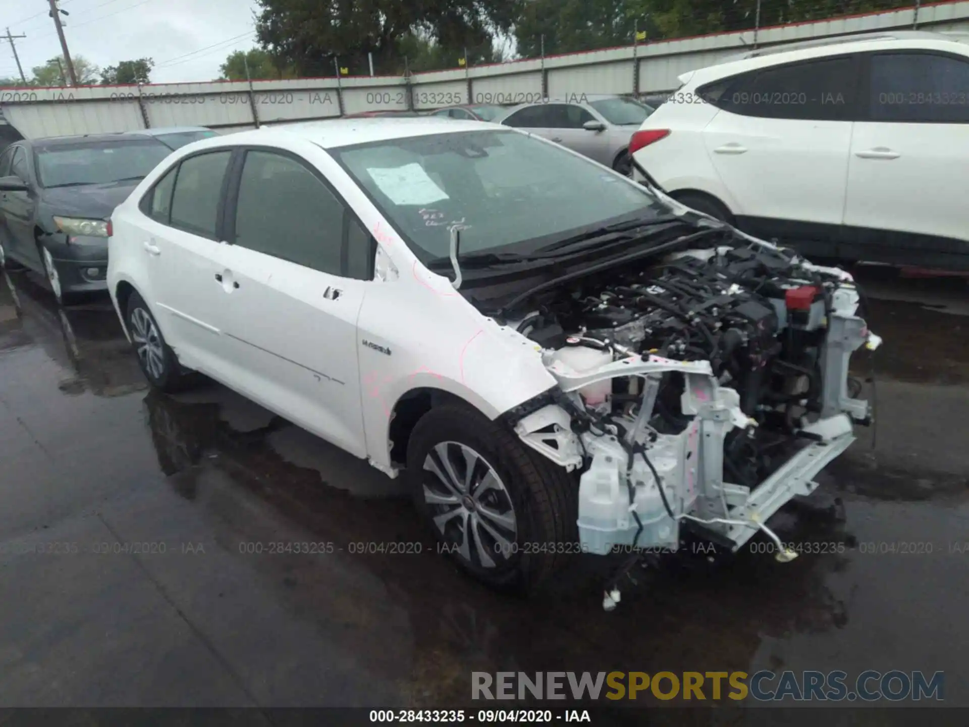 1 Photograph of a damaged car JTDEBRBE1LJ029325 TOYOTA COROLLA 2020