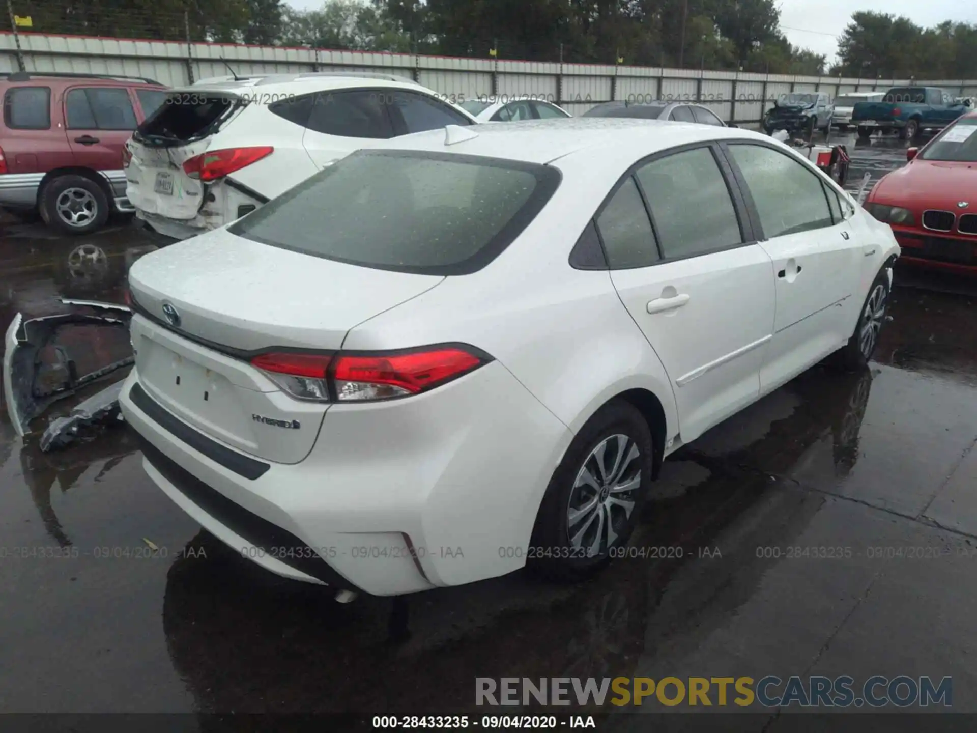 4 Photograph of a damaged car JTDEBRBE1LJ029325 TOYOTA COROLLA 2020