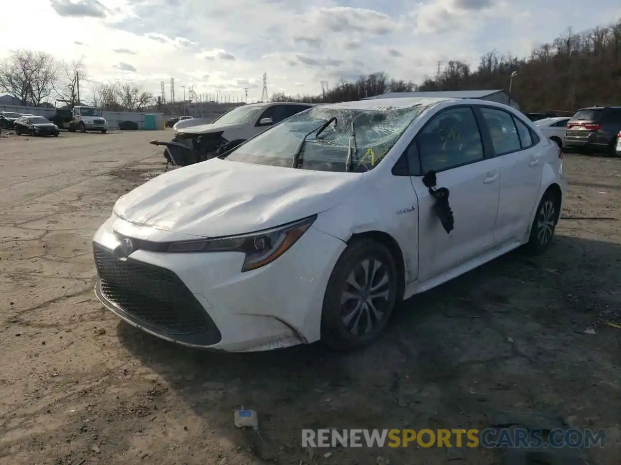 2 Photograph of a damaged car JTDEBRBE1LJ031205 TOYOTA COROLLA 2020