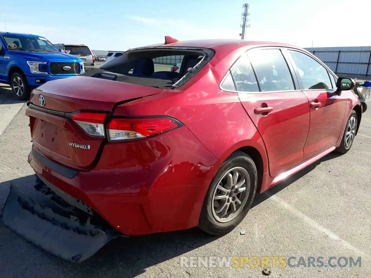 4 Photograph of a damaged car JTDEBRBE2LJ000741 TOYOTA COROLLA 2020