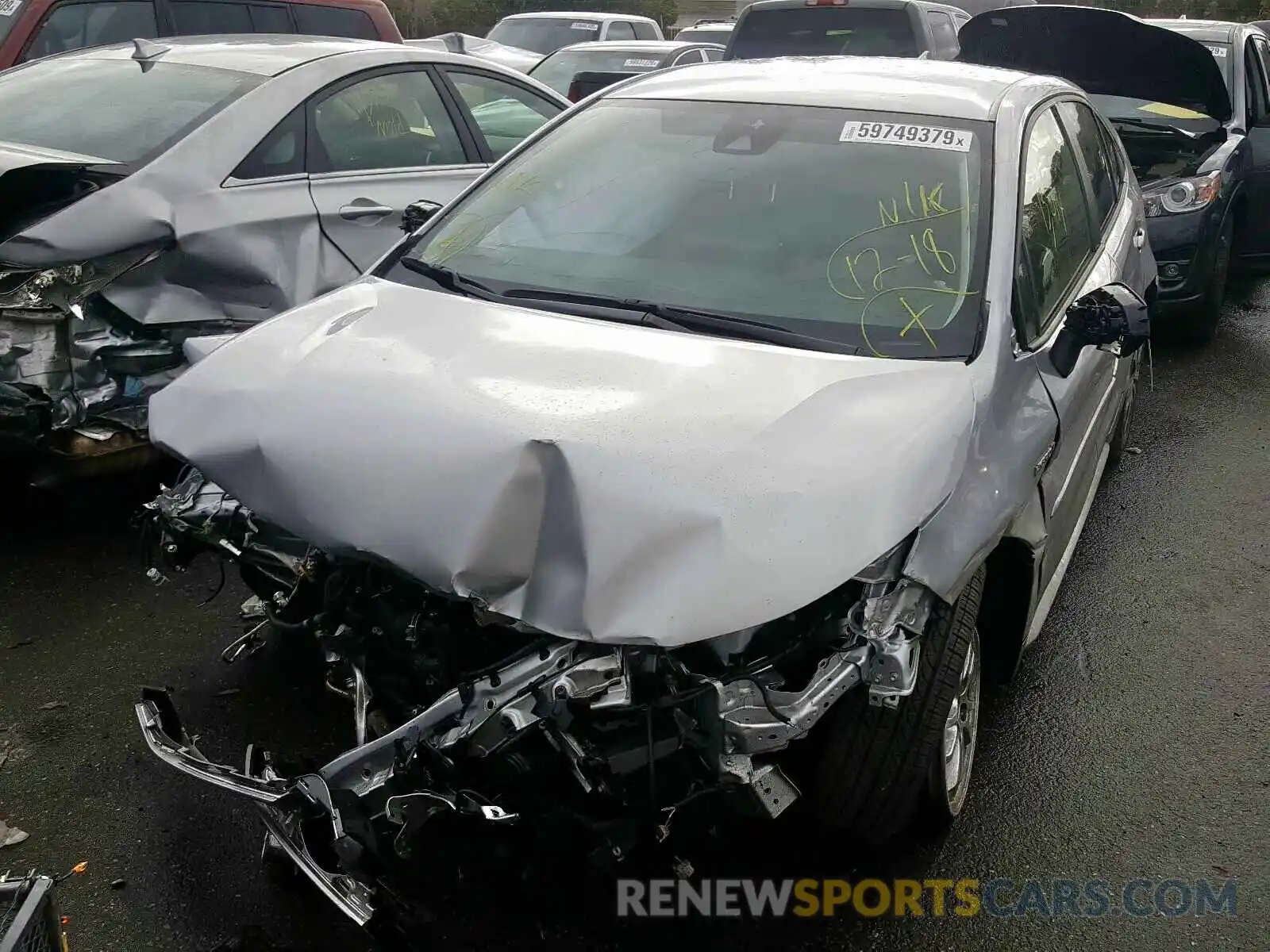 2 Photograph of a damaged car JTDEBRBE2LJ001856 TOYOTA COROLLA 2020