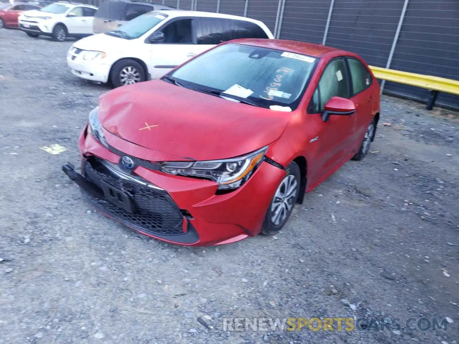 2 Photograph of a damaged car JTDEBRBE2LJ001937 TOYOTA COROLLA 2020