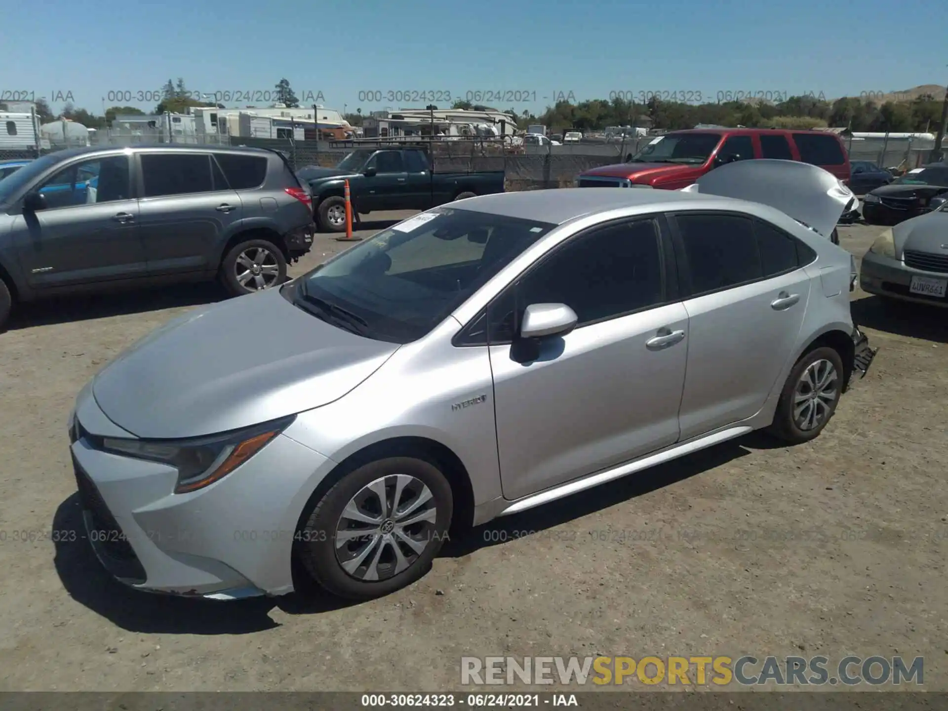 2 Photograph of a damaged car JTDEBRBE2LJ002506 TOYOTA COROLLA 2020