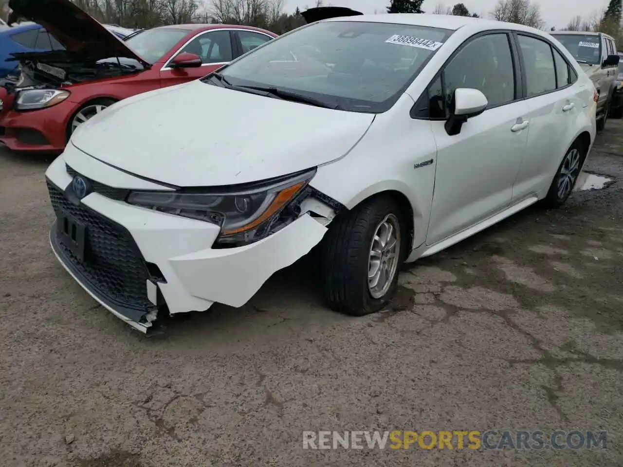 2 Photograph of a damaged car JTDEBRBE2LJ003185 TOYOTA COROLLA 2020