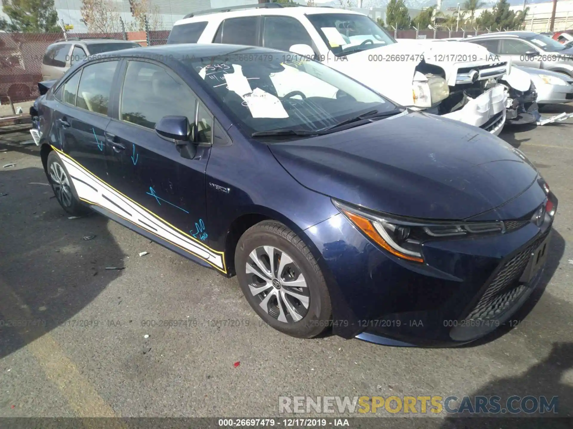 1 Photograph of a damaged car JTDEBRBE2LJ003624 TOYOTA COROLLA 2020