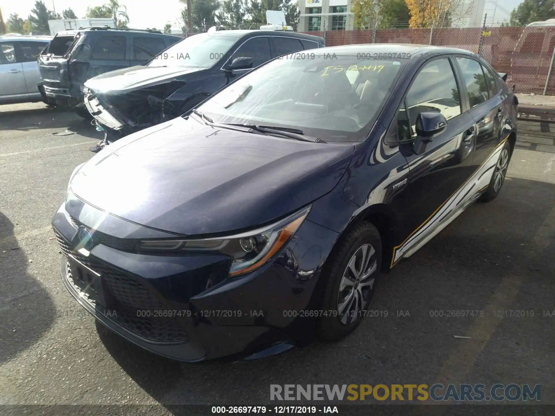 2 Photograph of a damaged car JTDEBRBE2LJ003624 TOYOTA COROLLA 2020