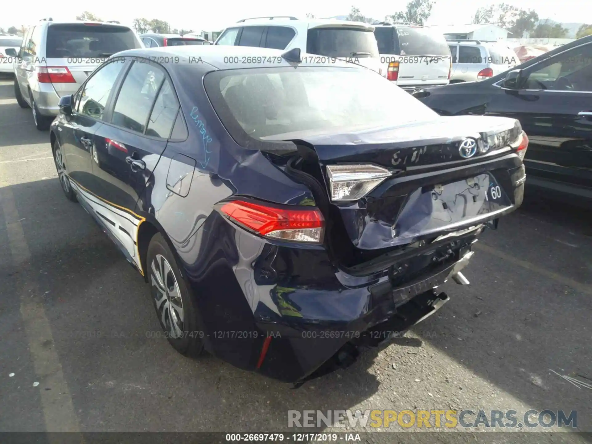 3 Photograph of a damaged car JTDEBRBE2LJ003624 TOYOTA COROLLA 2020