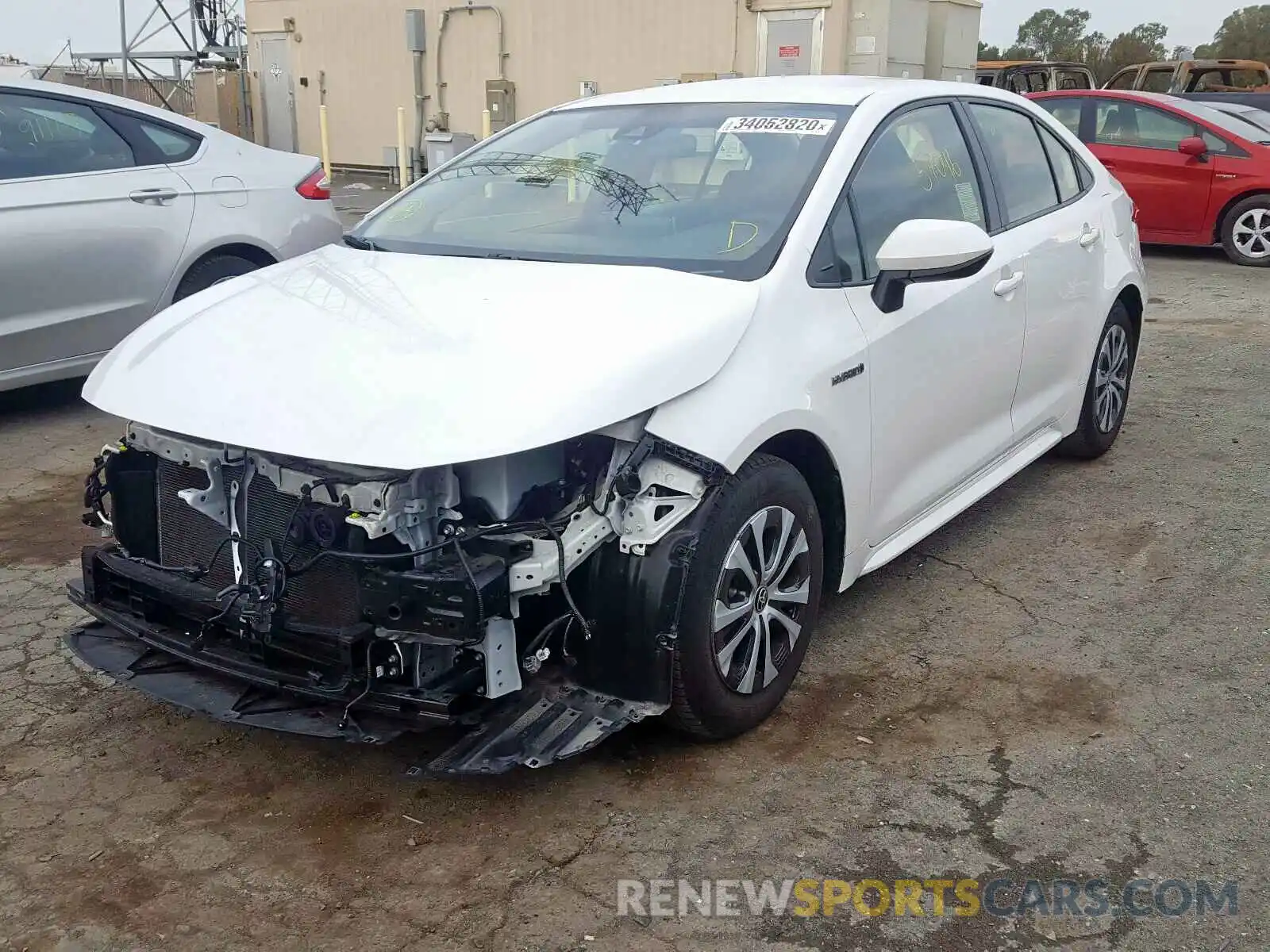 2 Photograph of a damaged car JTDEBRBE2LJ004157 TOYOTA COROLLA 2020