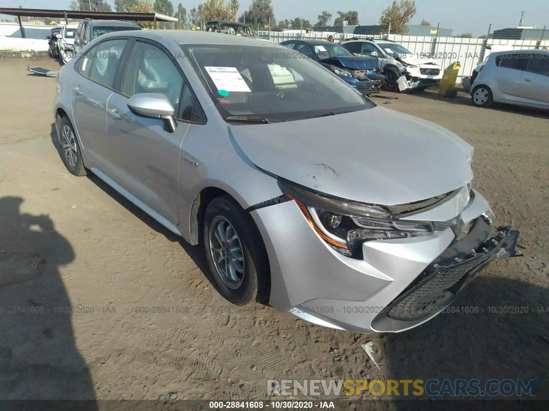 1 Photograph of a damaged car JTDEBRBE2LJ004806 TOYOTA COROLLA 2020