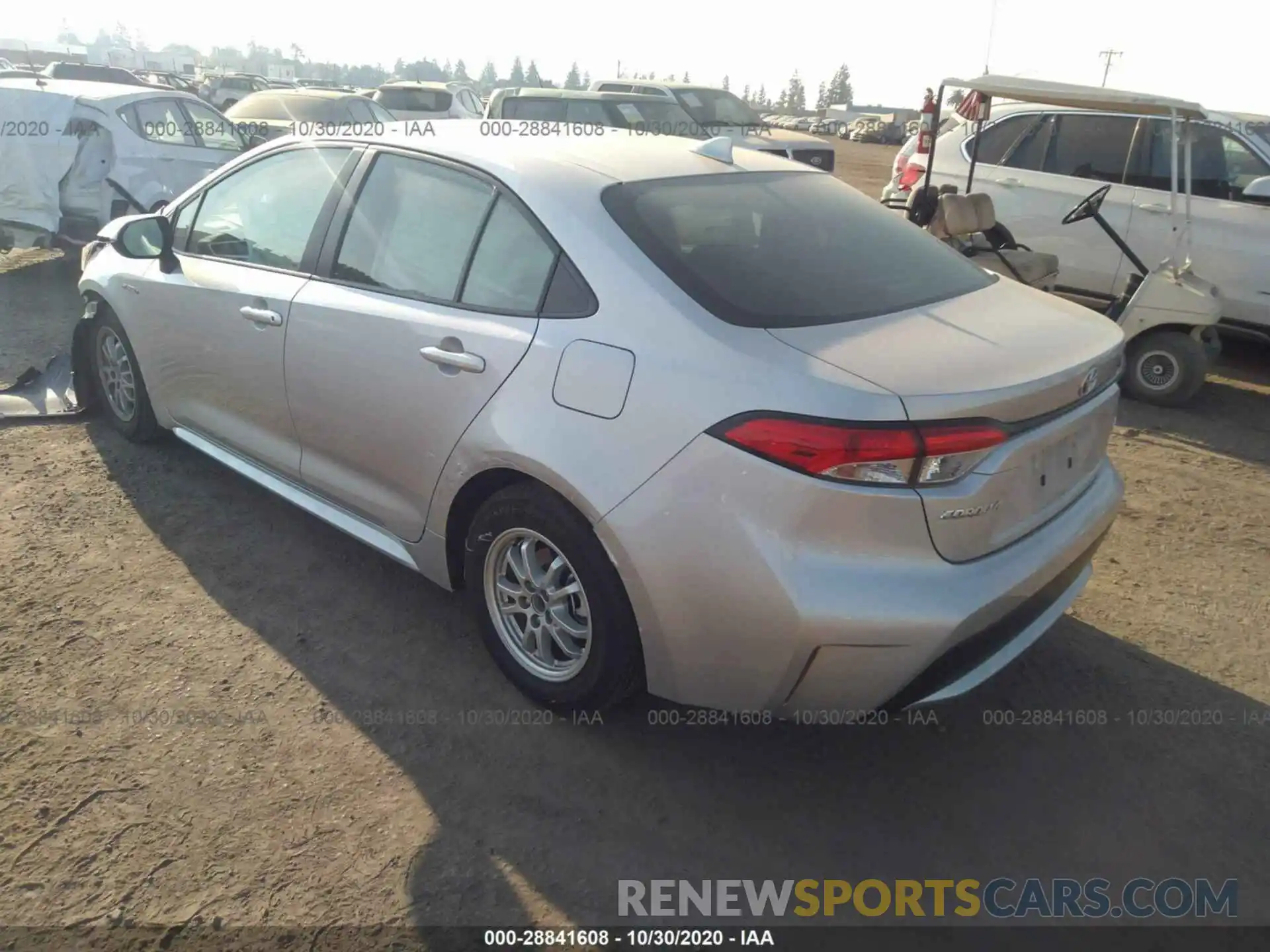 3 Photograph of a damaged car JTDEBRBE2LJ004806 TOYOTA COROLLA 2020