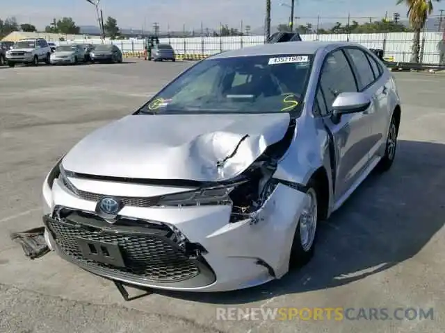 2 Photograph of a damaged car JTDEBRBE2LJ005356 TOYOTA COROLLA 2020