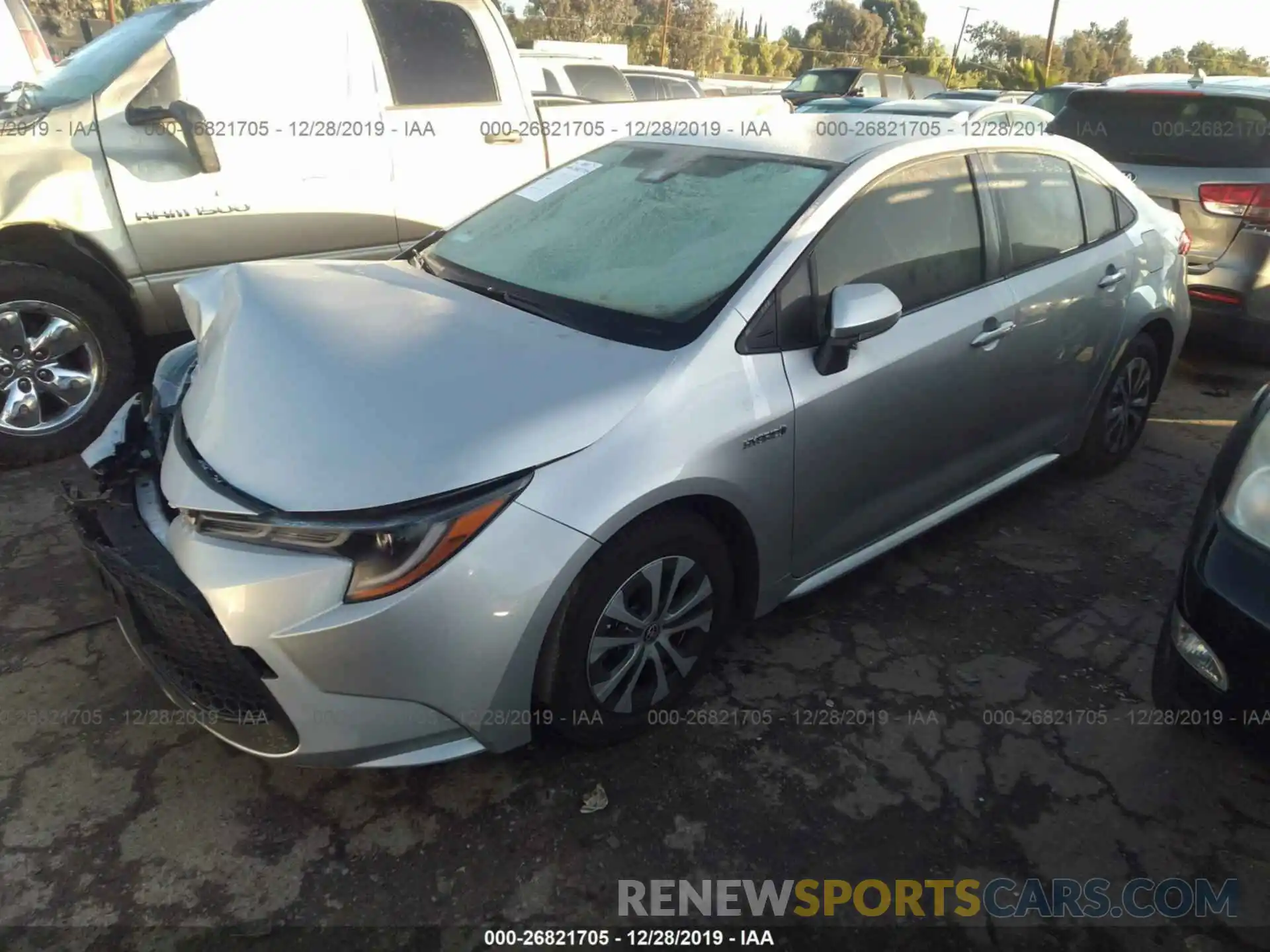 2 Photograph of a damaged car JTDEBRBE2LJ008936 TOYOTA COROLLA 2020