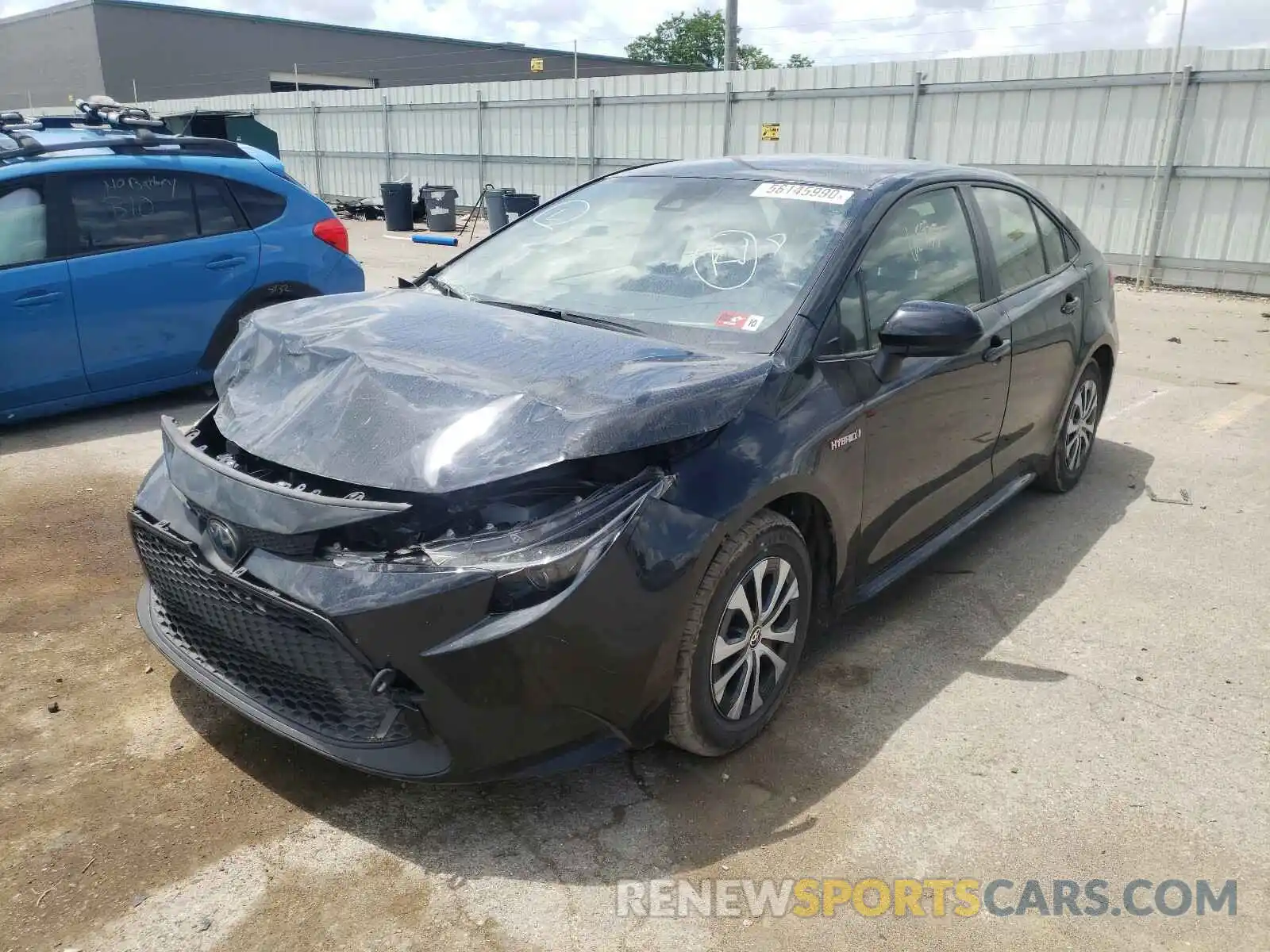 2 Photograph of a damaged car JTDEBRBE2LJ009214 TOYOTA COROLLA 2020