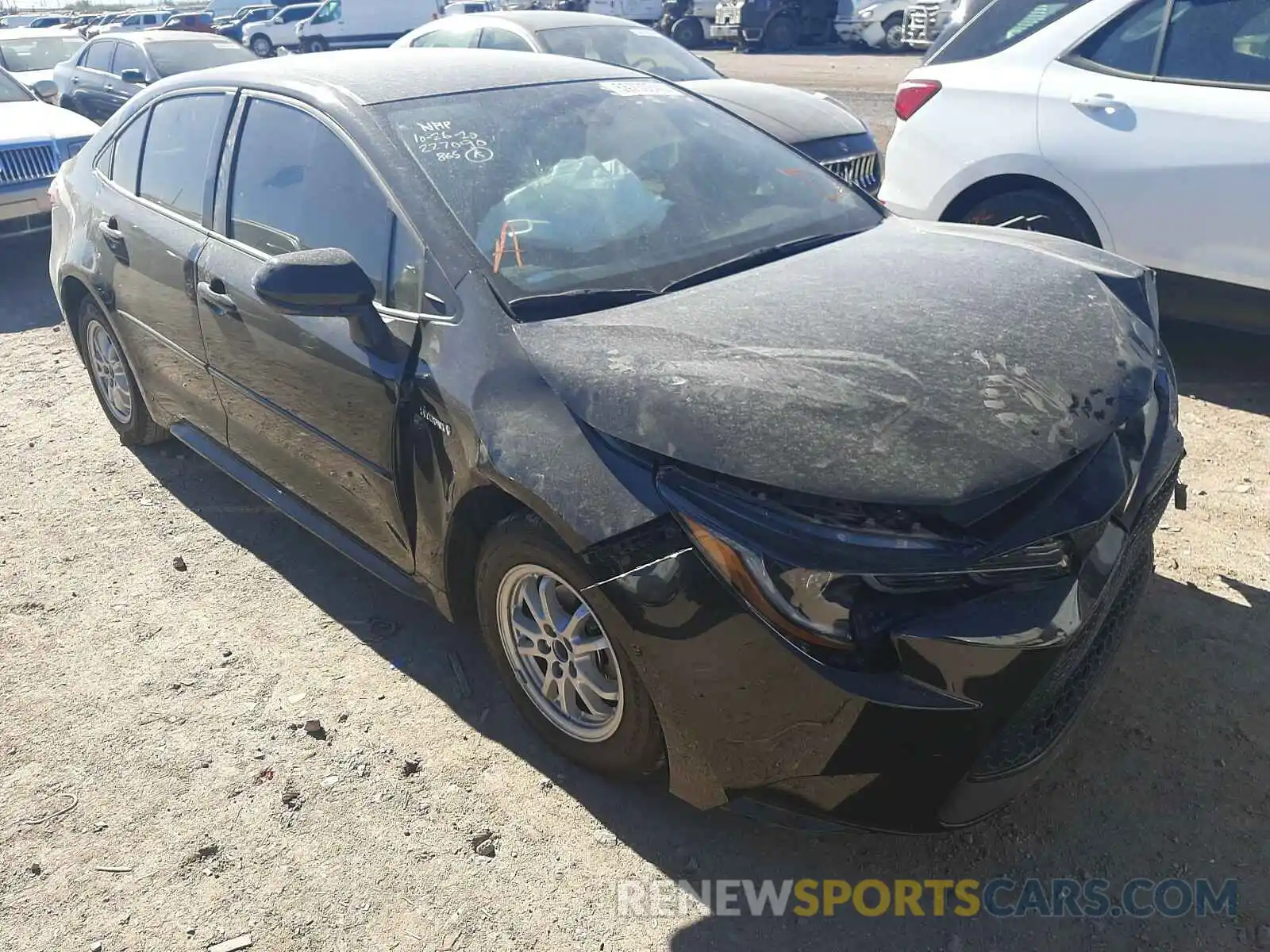 1 Photograph of a damaged car JTDEBRBE2LJ010010 TOYOTA COROLLA 2020