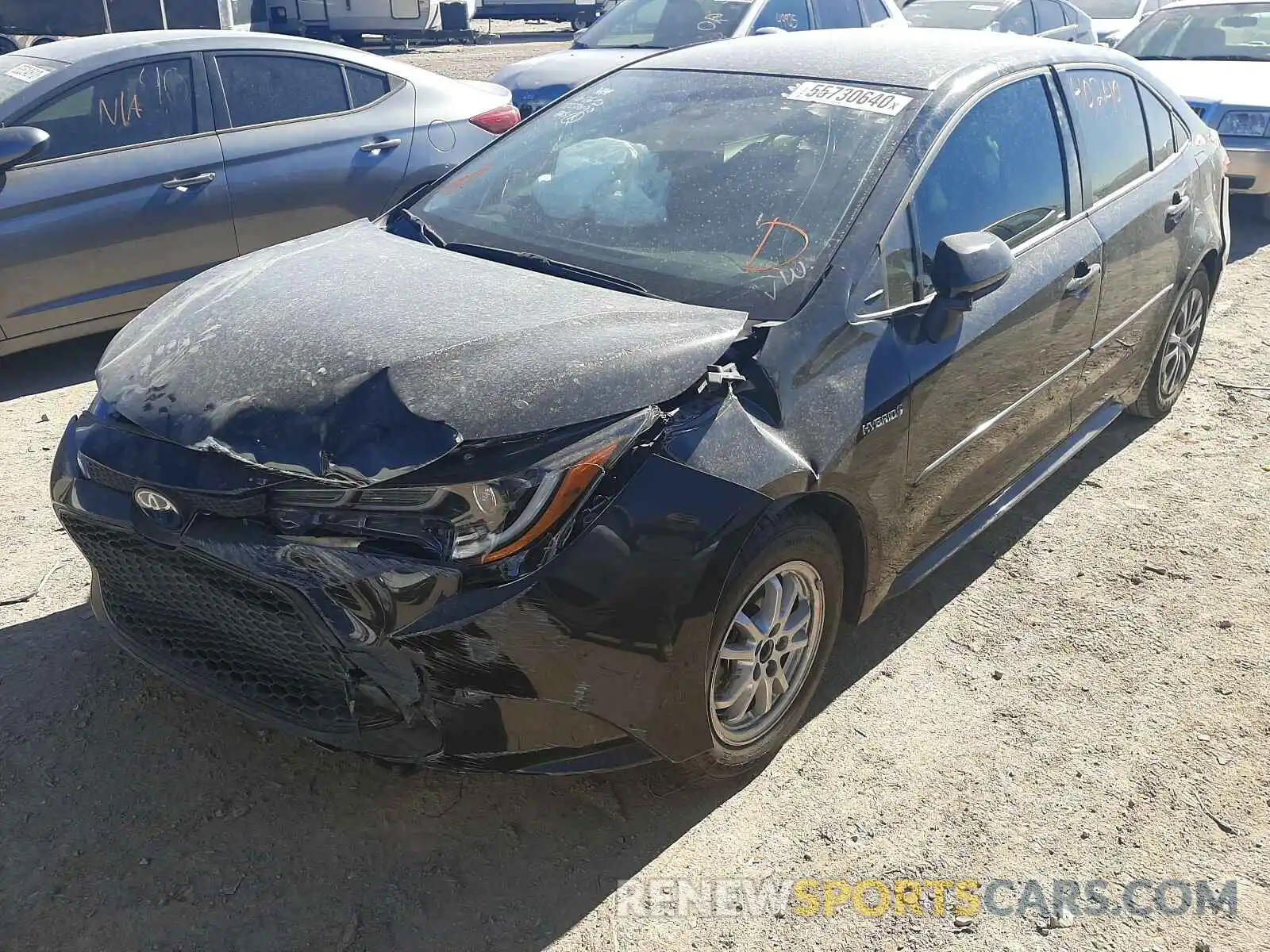 2 Photograph of a damaged car JTDEBRBE2LJ010010 TOYOTA COROLLA 2020