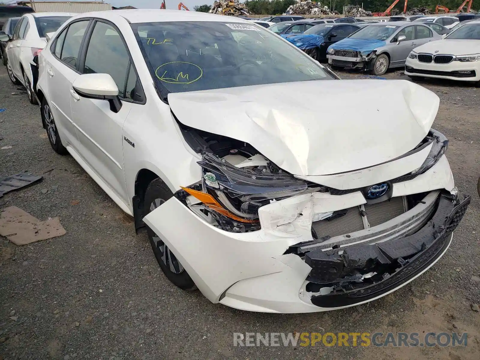 1 Photograph of a damaged car JTDEBRBE2LJ010217 TOYOTA COROLLA 2020