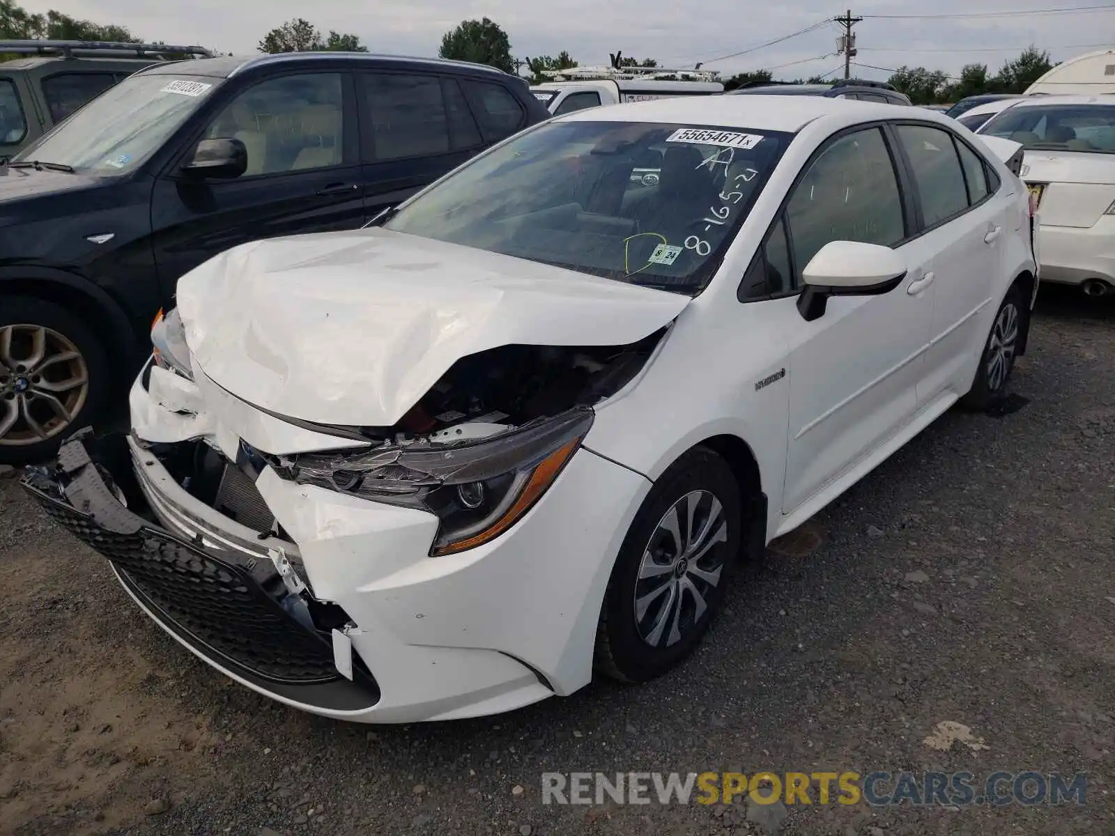 2 Photograph of a damaged car JTDEBRBE2LJ010217 TOYOTA COROLLA 2020