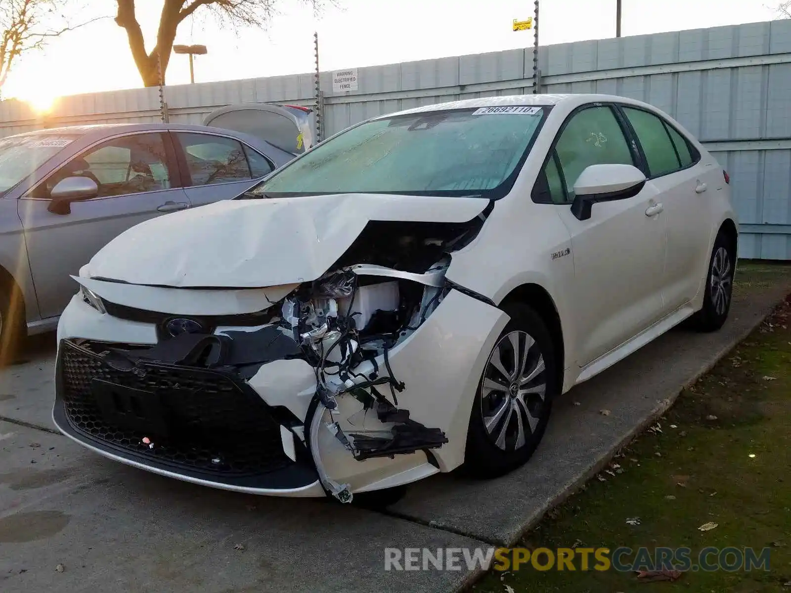 2 Photograph of a damaged car JTDEBRBE2LJ010637 TOYOTA COROLLA 2020