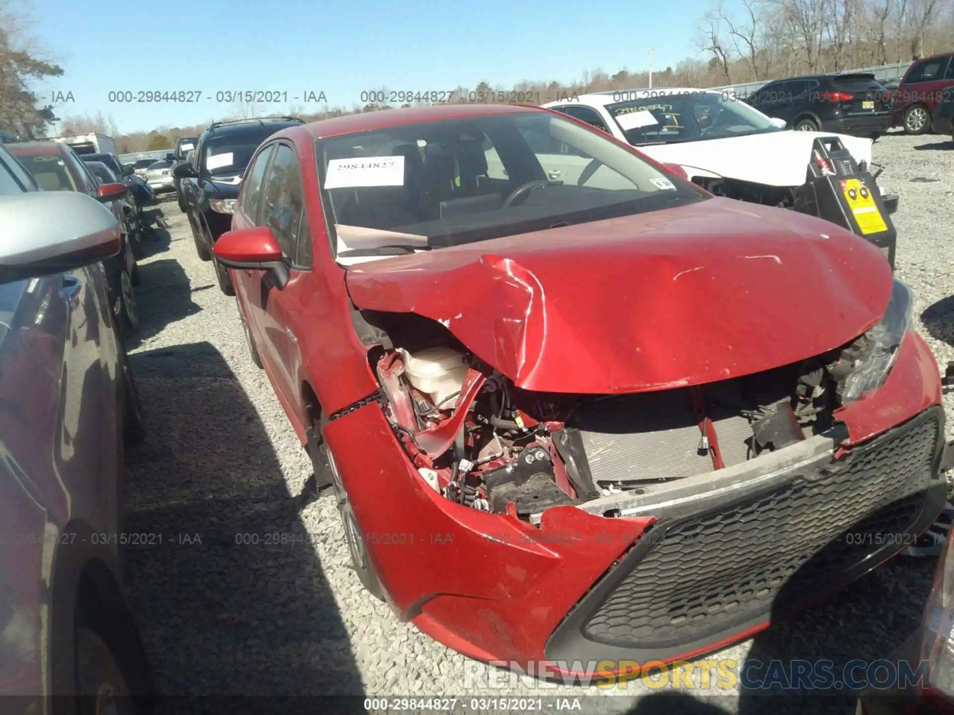 1 Photograph of a damaged car JTDEBRBE2LJ011139 TOYOTA COROLLA 2020