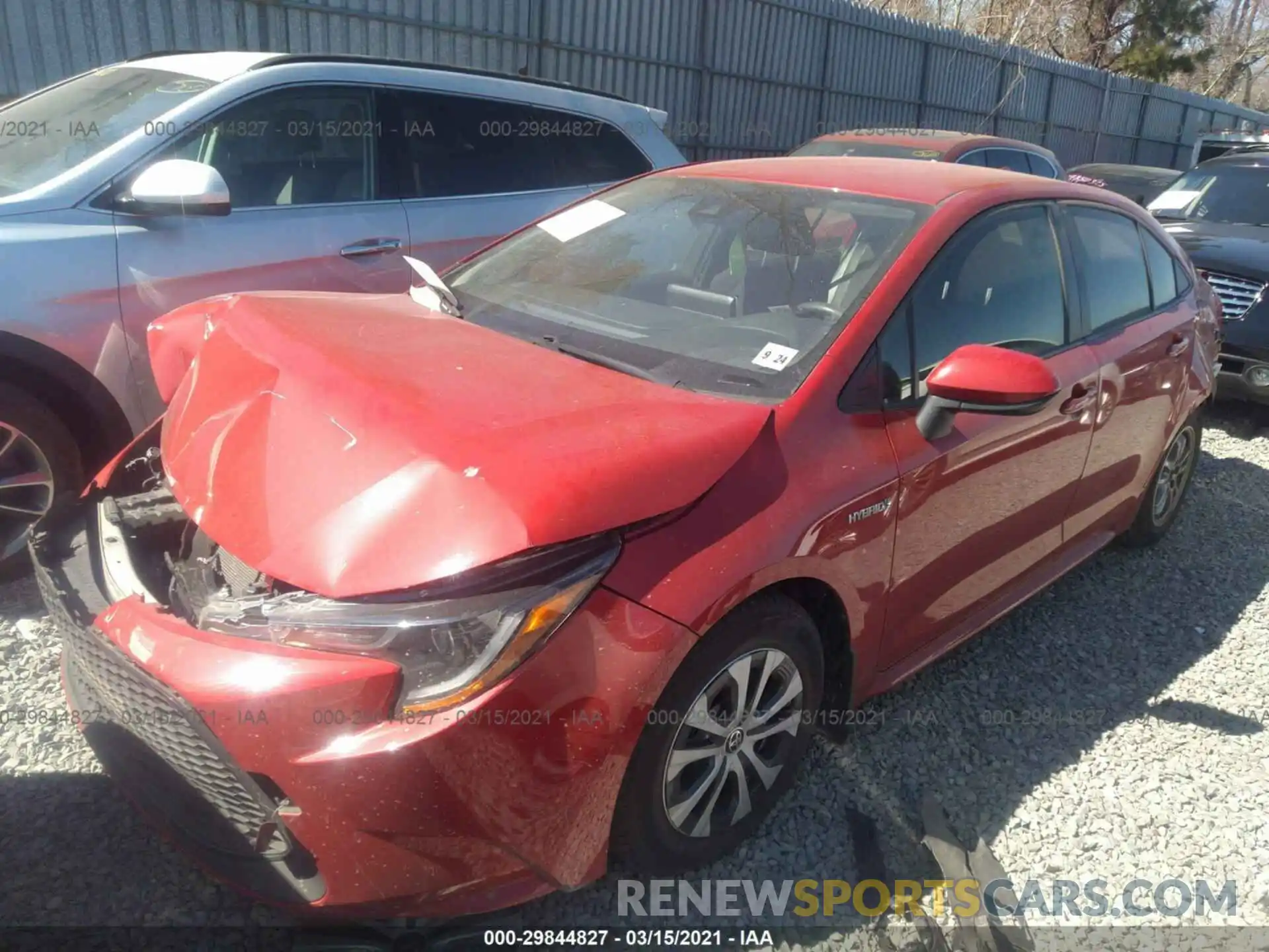 2 Photograph of a damaged car JTDEBRBE2LJ011139 TOYOTA COROLLA 2020