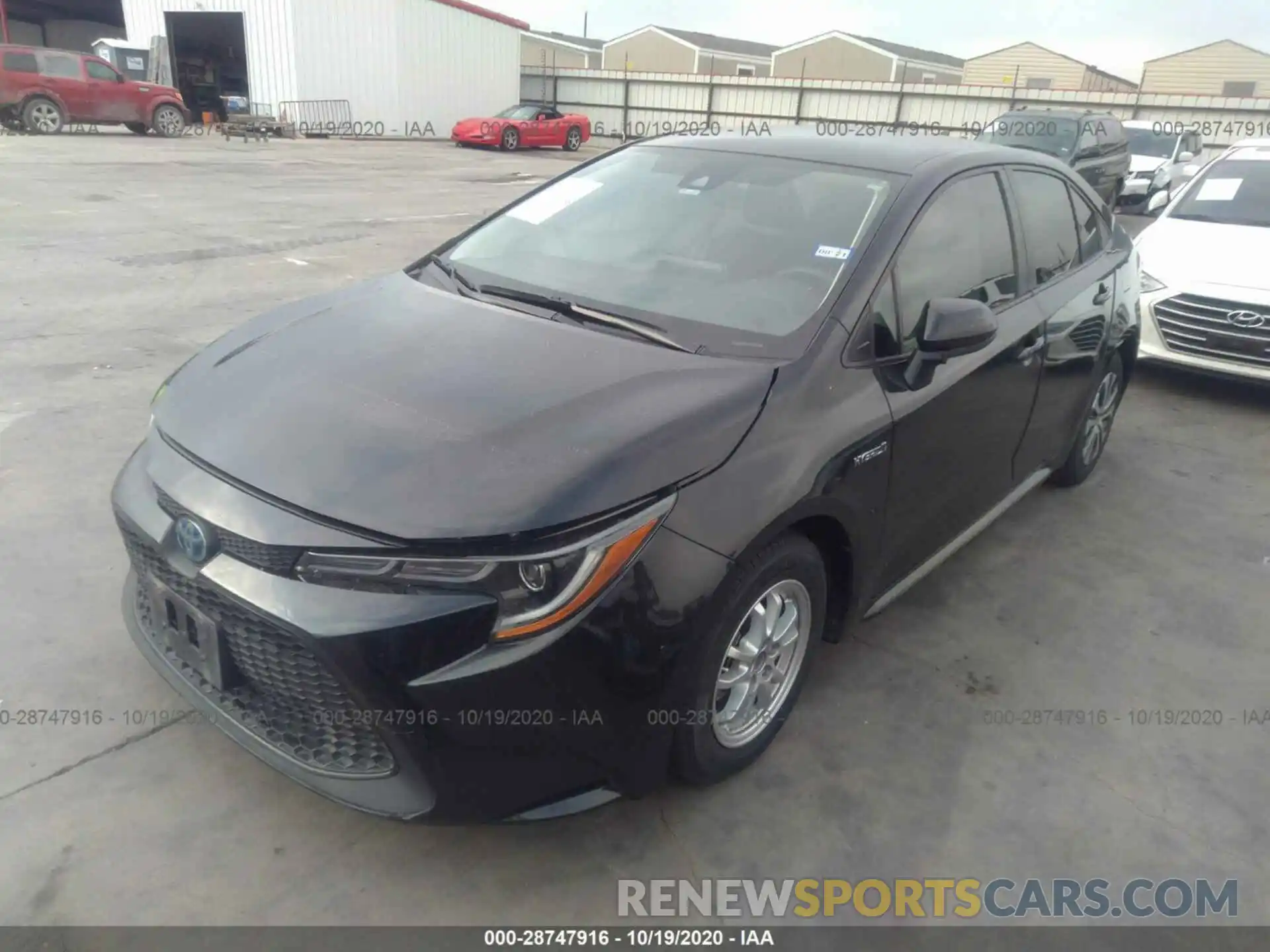 2 Photograph of a damaged car JTDEBRBE2LJ011142 TOYOTA COROLLA 2020