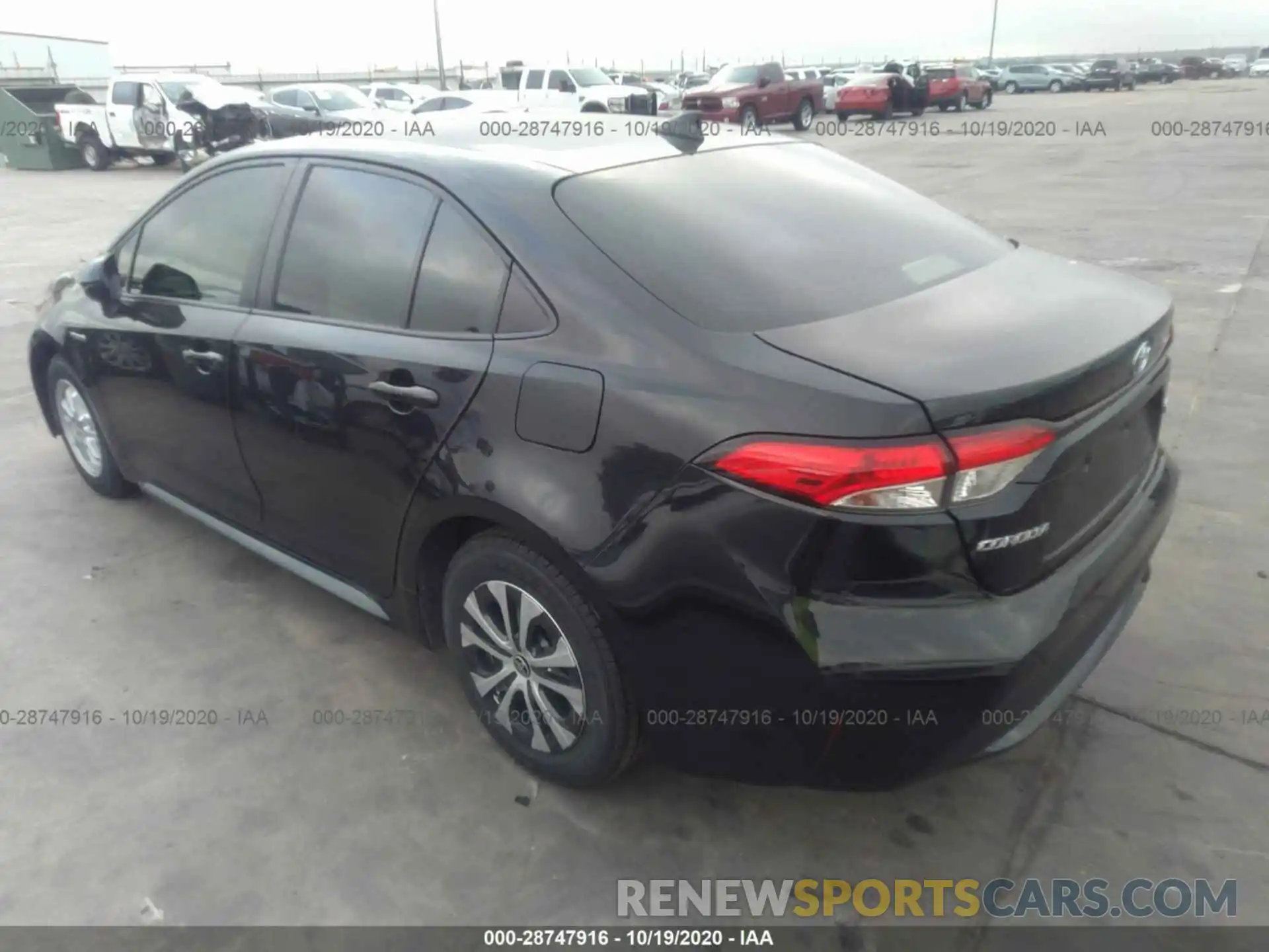 3 Photograph of a damaged car JTDEBRBE2LJ011142 TOYOTA COROLLA 2020