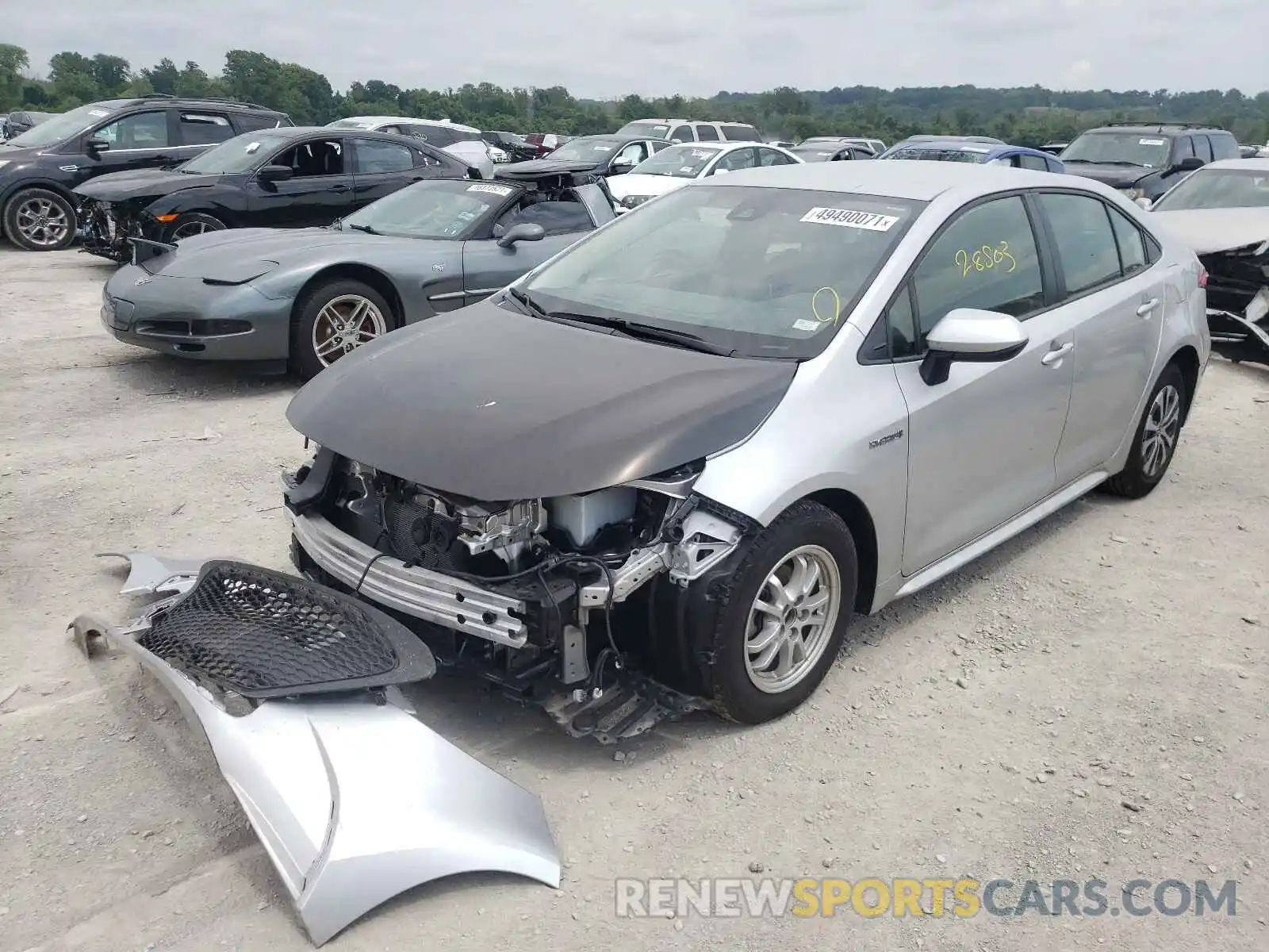 2 Photograph of a damaged car JTDEBRBE2LJ011206 TOYOTA COROLLA 2020