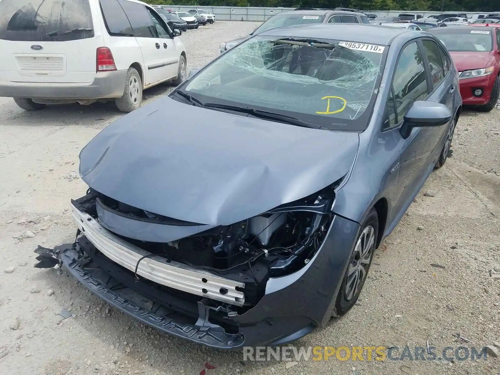 2 Photograph of a damaged car JTDEBRBE2LJ012419 TOYOTA COROLLA 2020