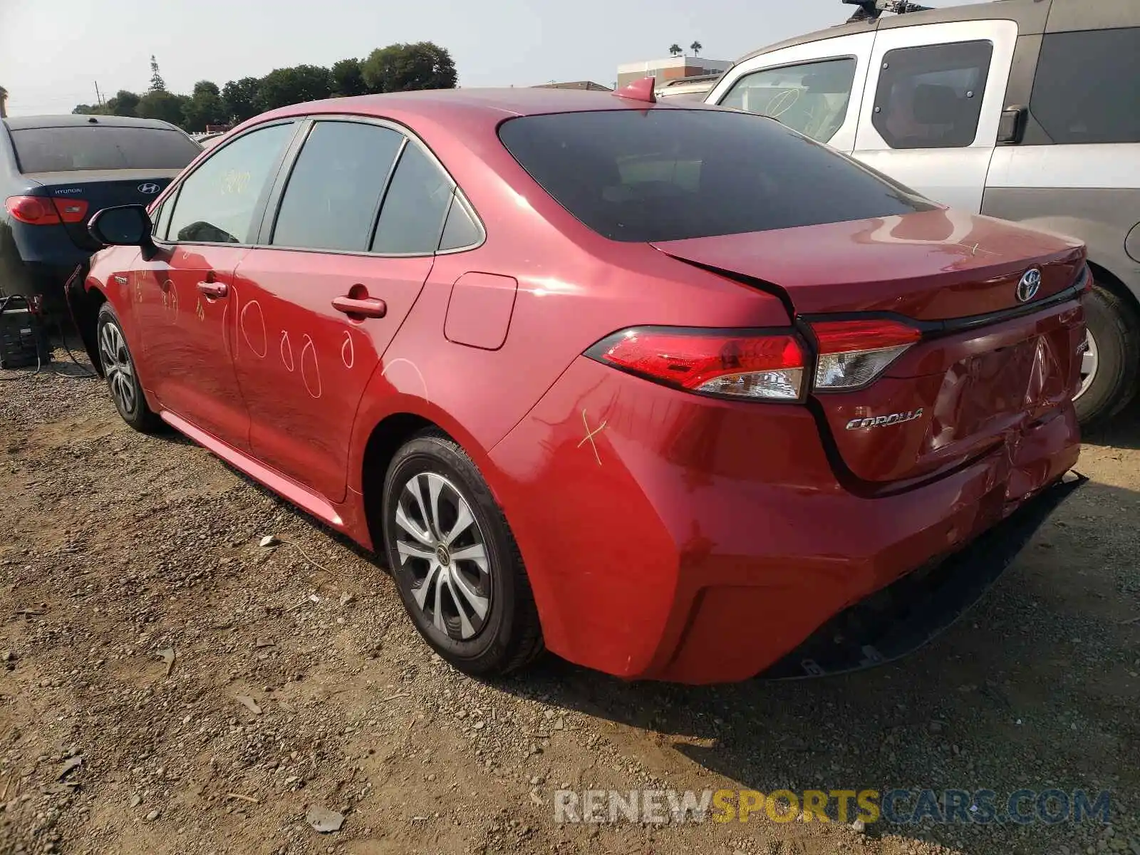 3 Photograph of a damaged car JTDEBRBE2LJ013134 TOYOTA COROLLA 2020