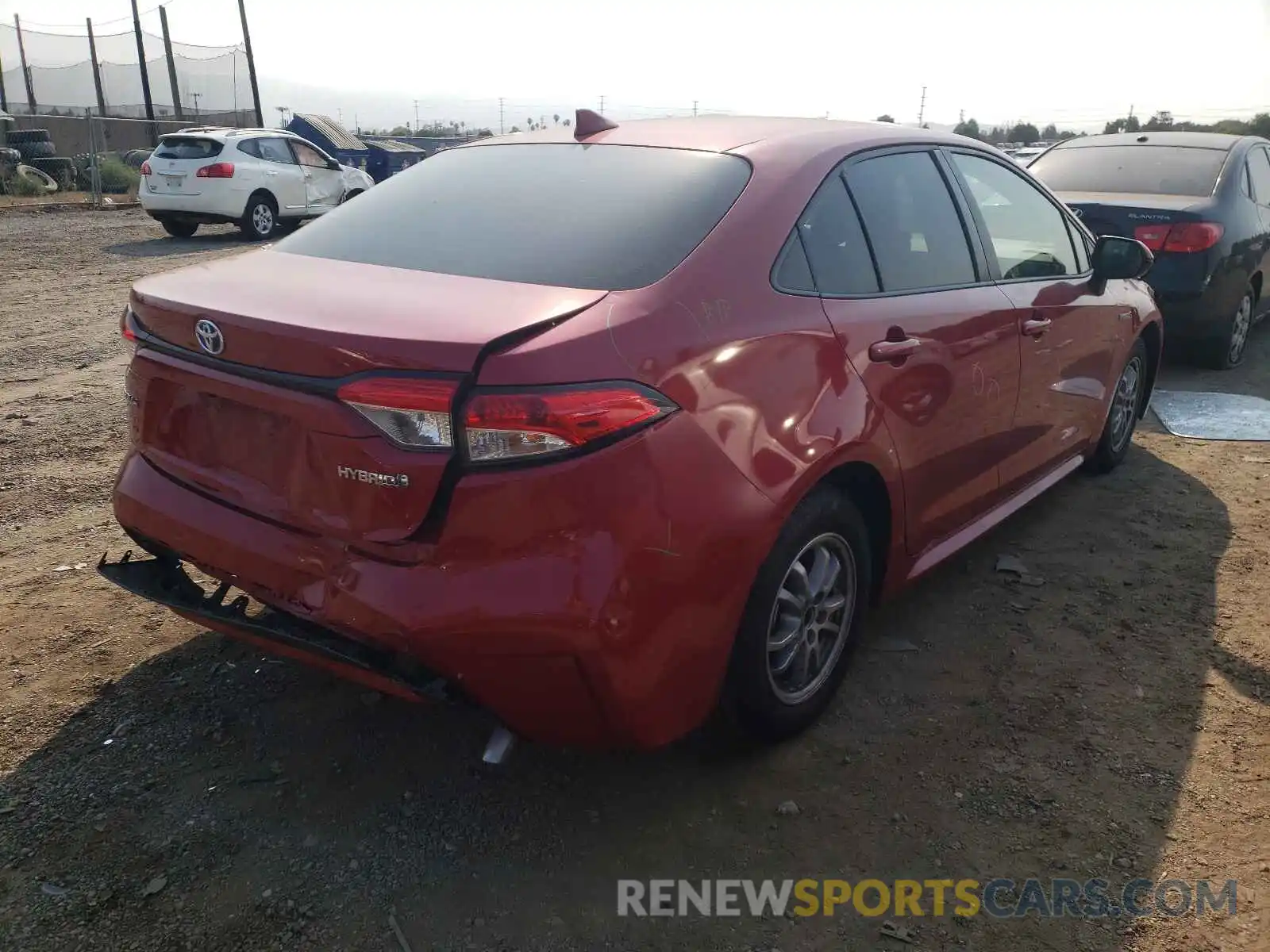 4 Photograph of a damaged car JTDEBRBE2LJ013134 TOYOTA COROLLA 2020