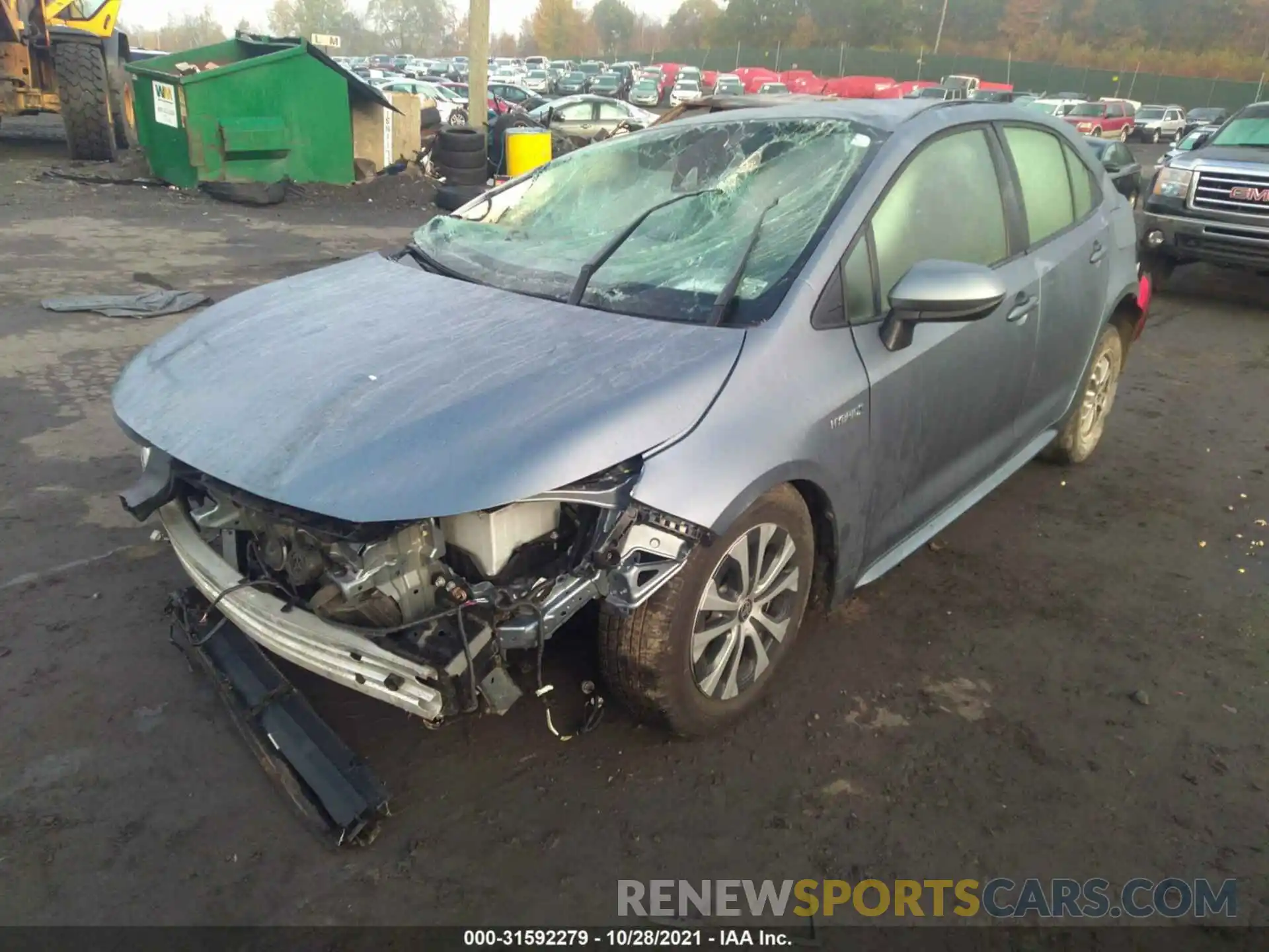 2 Photograph of a damaged car JTDEBRBE2LJ014106 TOYOTA COROLLA 2020