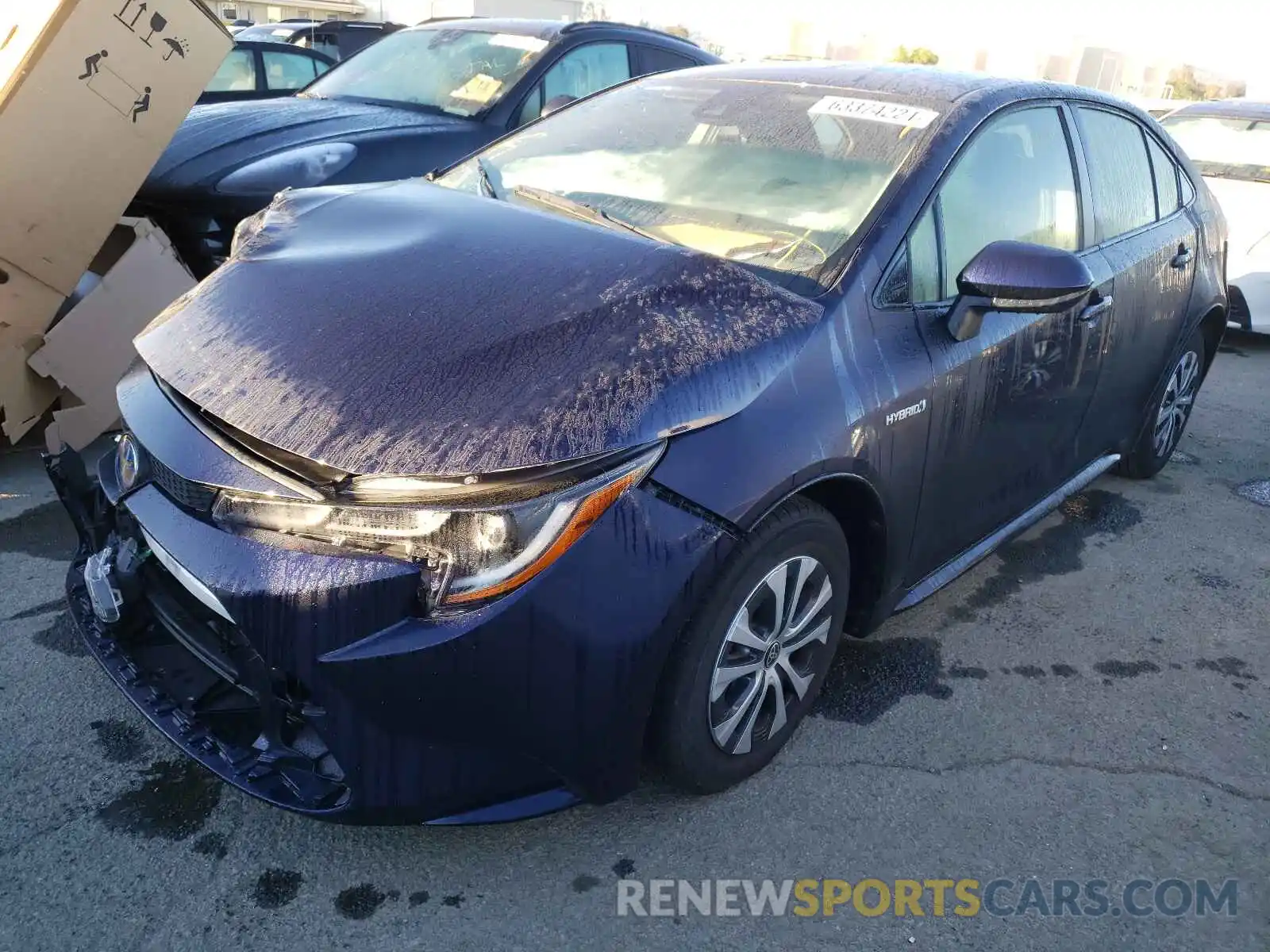 2 Photograph of a damaged car JTDEBRBE2LJ014753 TOYOTA COROLLA 2020